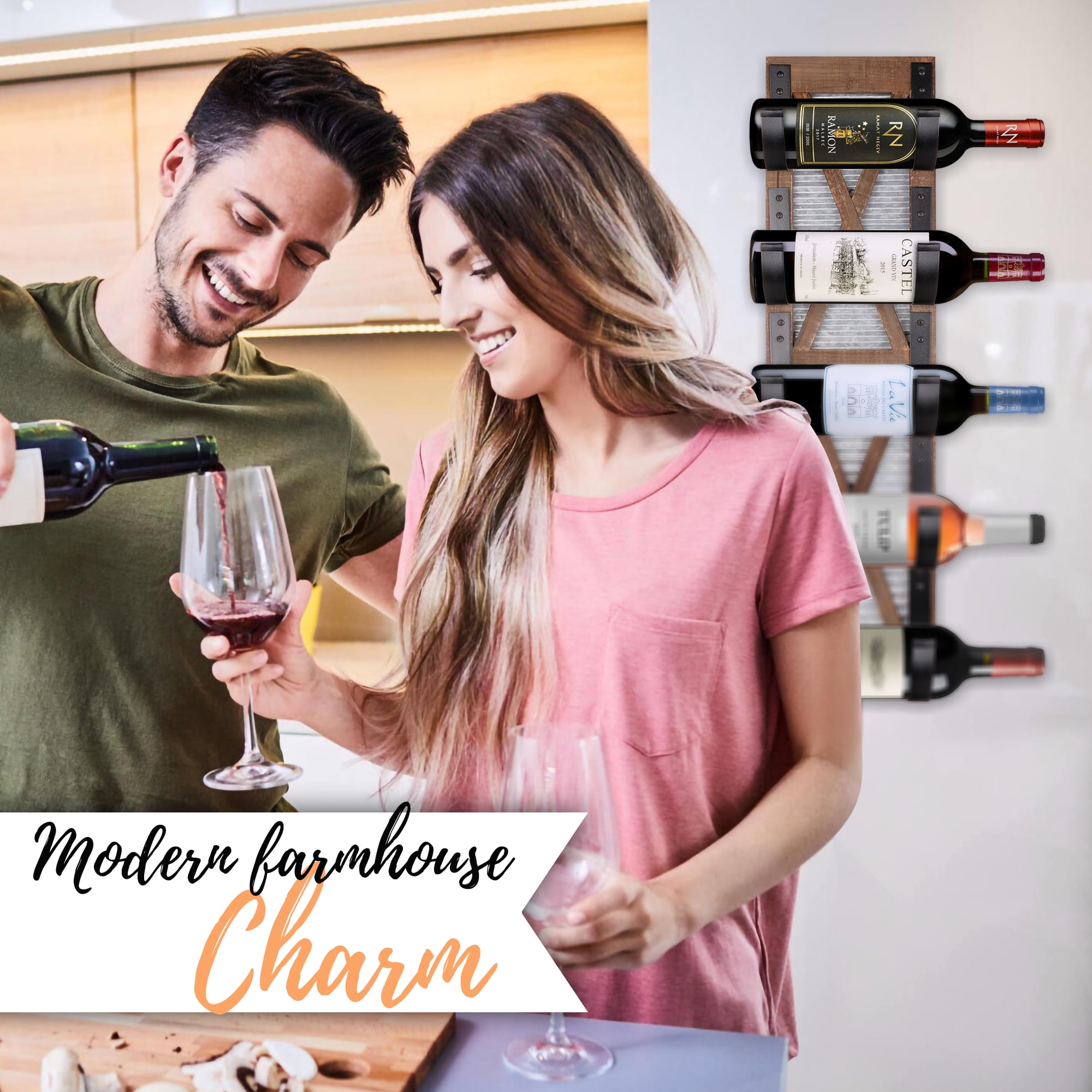 Autumn Alley Wooden Barn Door Rustic Towel Rack – Farmhouse Wine Rack – Rustic Bathroom Decor - Image 6