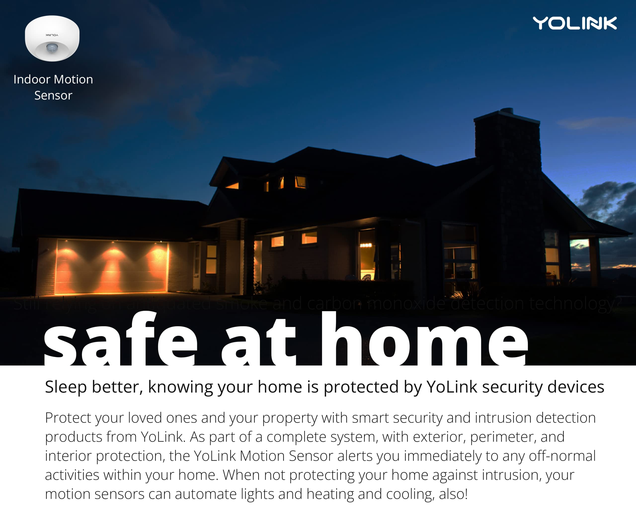 YoLink SpeakerHub & Two Motion Sensor Smart Home and Security Kit – Audio Hub Plays Tones/Sounds, Spoken Messages, LoRa-Powered ¼ Mile Range, WiFi Required - Image 9