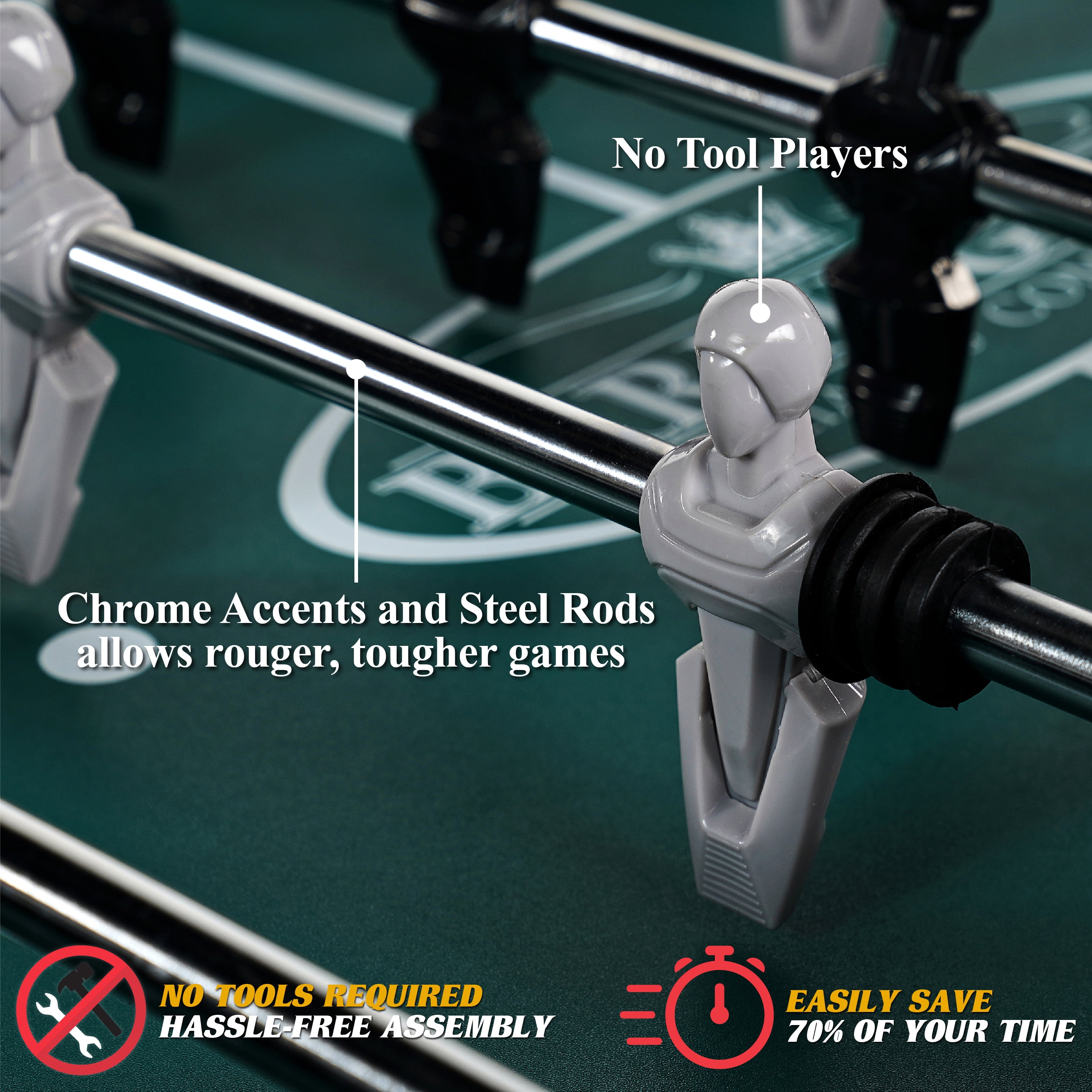 56" Premium Foosball Soccer Table, Furniture Style, by Barrington Billiards Company - Image 3