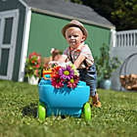 Step2 Springtime Wheelbarrow Blue Plastic Toy for Kids Ages 18 months to 5 Years - Image 4