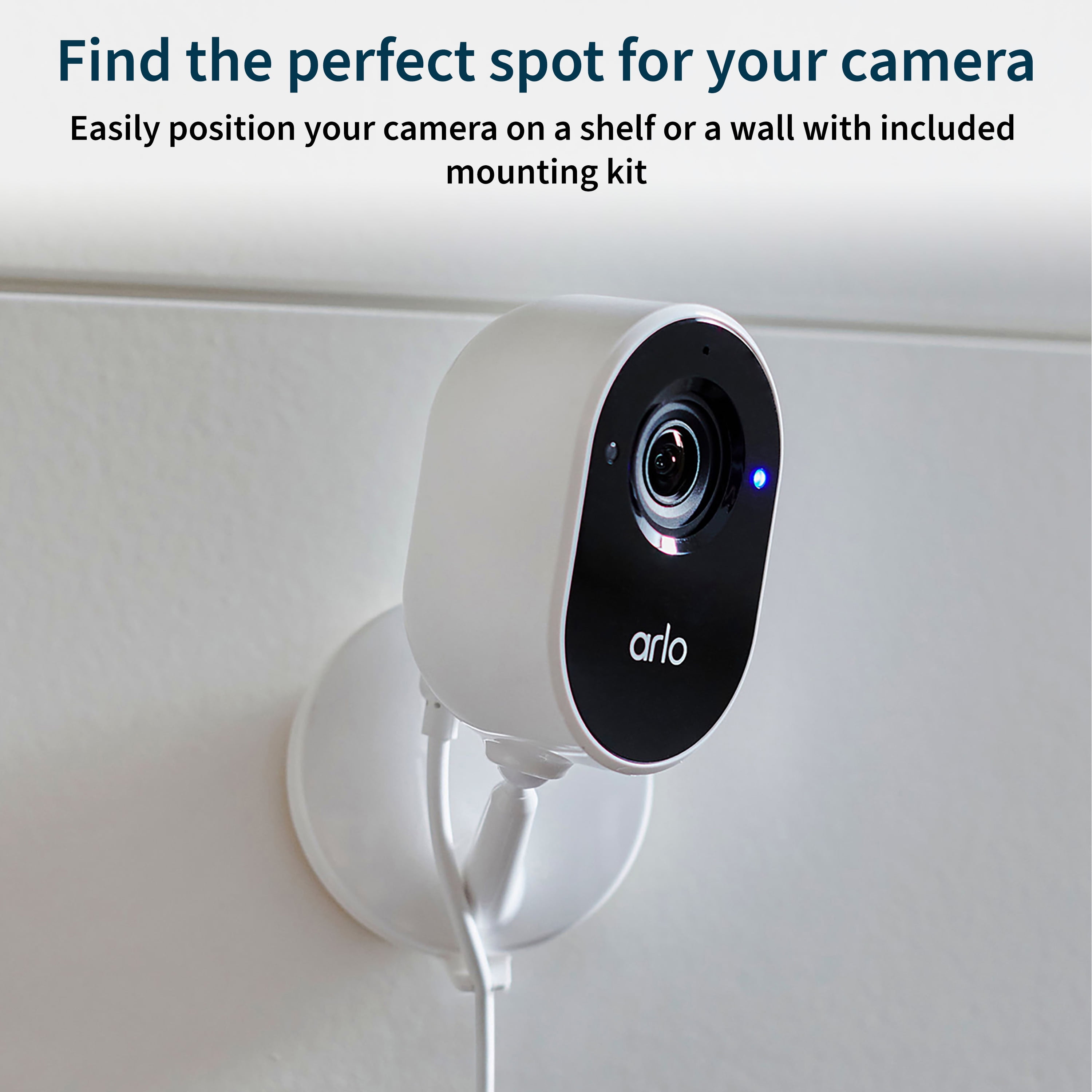 Arlo Essential Indoor Camera - 1080p Video with Privacy Shield, Plug-in, Night Vision, 2-Way Audio, Siren, Direct to WiFi No Hub Needed, Wireless Security, White - VMC2040 - Image 9