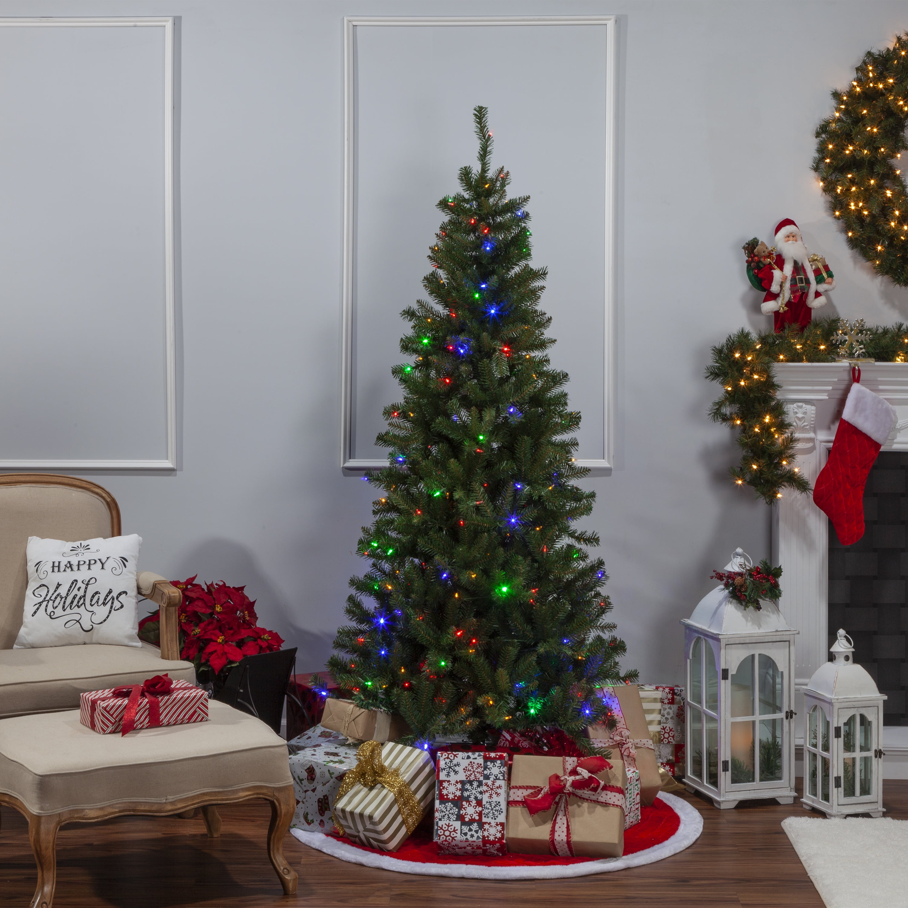 Gerson Companies 7 Feet LED Ozark Pine Tree Dual Color Changing - Image 3