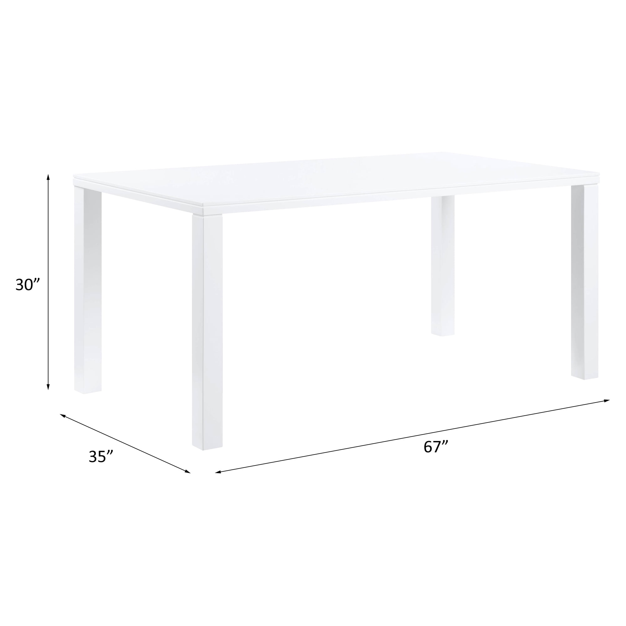 ACME Pagan Dining Table in White High Gloss - Image 8