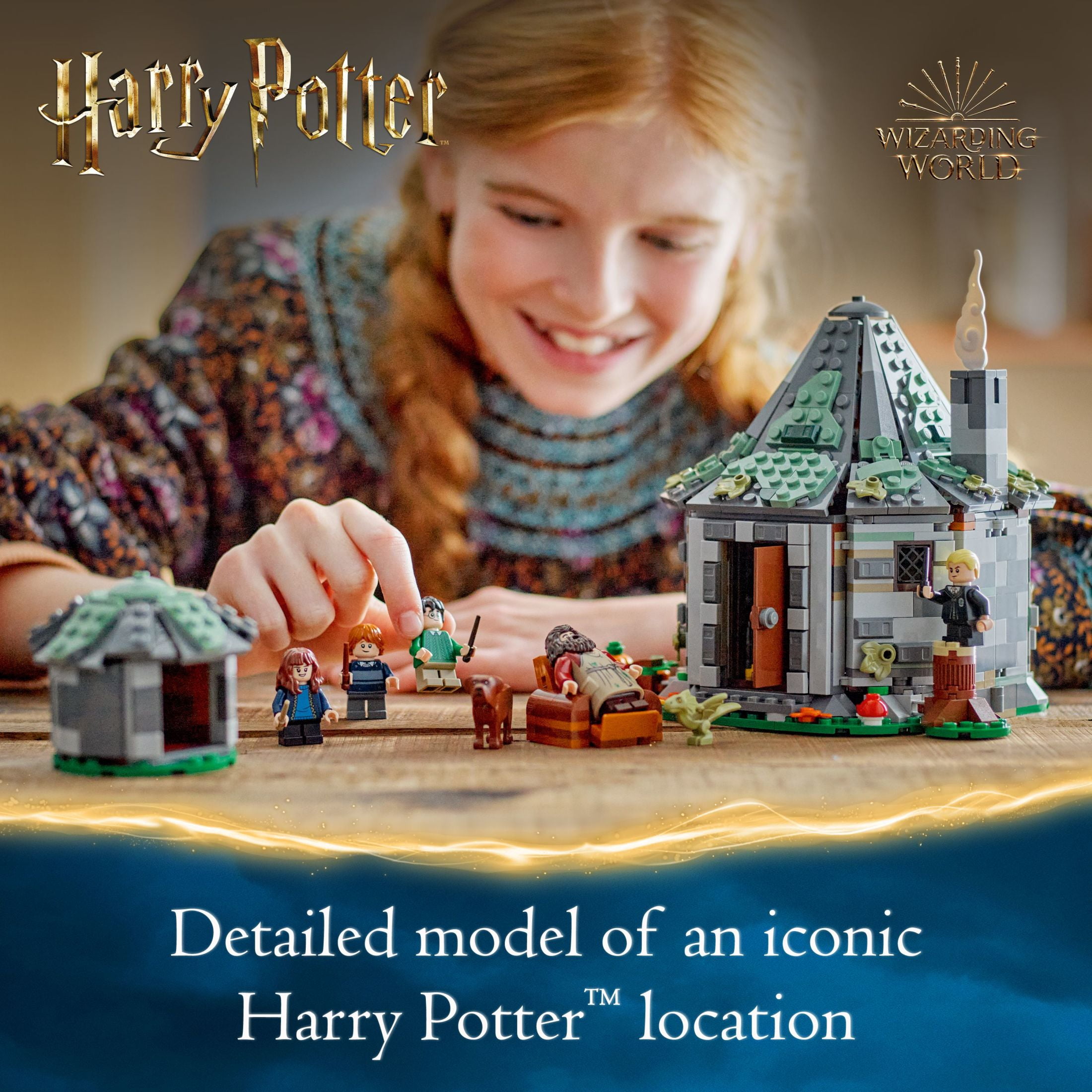 LEGO Harry Potter Hagrid's Hut: An Unexpected Visit - Harry Potter Toy for Boys & Girls Ages 8+ - Kids Building Toys W/ Buildable House, 7 Minifigures & Dragon - 76428 - Image 3