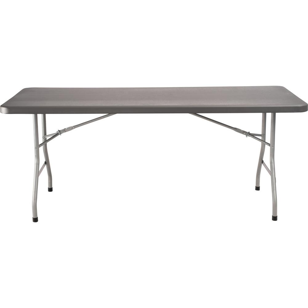 NPS BT3000 30x72" Modern Plastic Heavy Duty Folding Table in Charcoal Slate - Image 3