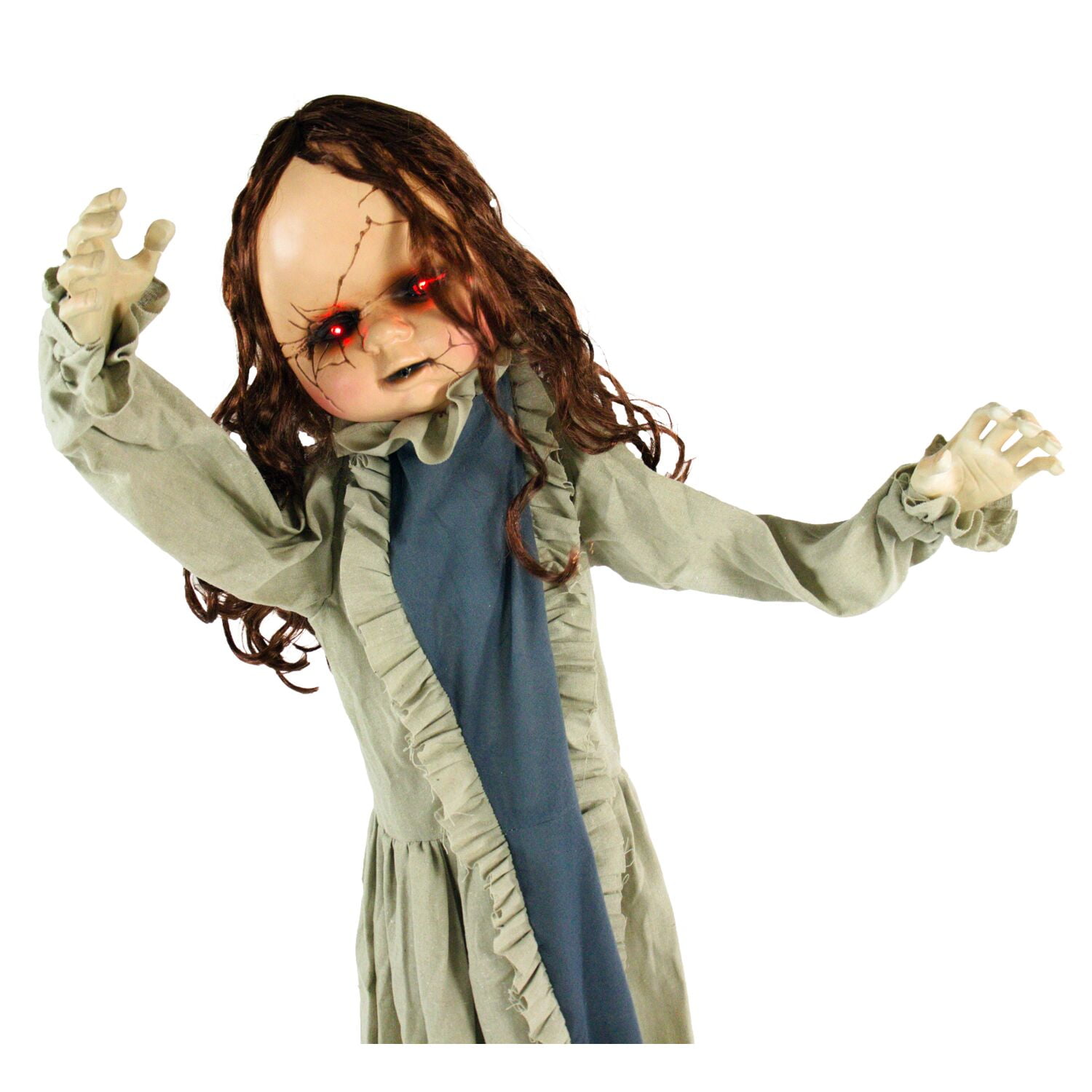 Haunted Hill Farm 5 ft Baby Betty the Animatronic Zombie, Indoor or Covered Outdoor Halloween Decoration, Red LED Eyes, HHBABY-1FLSA - Image 10