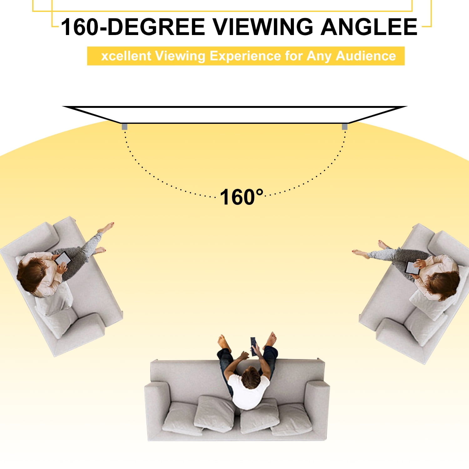 HOIN 100 inch Outdoor Projector Screen and Stand,16:9 Foldable Movies Screen Home Theater with Carry Bag - Image 3