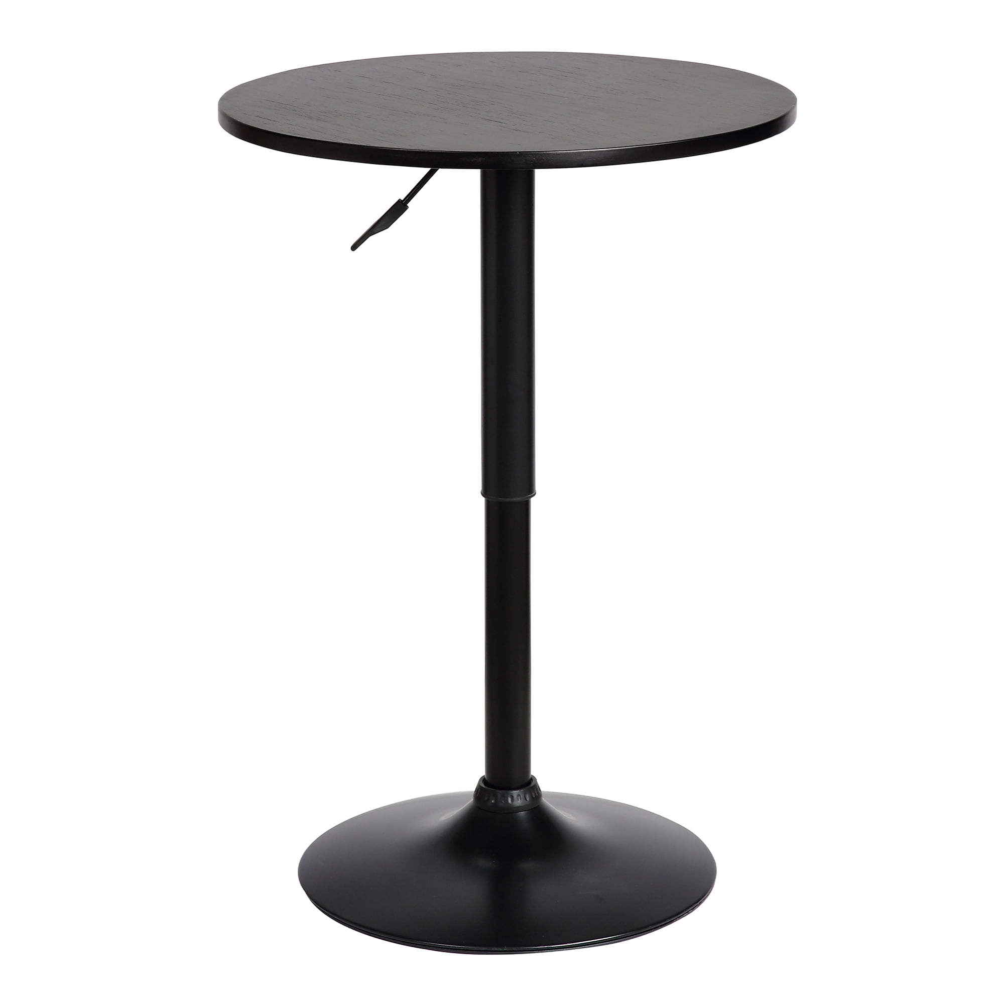 Armen Living Bentley Modern Swivel Adjustable Height Pub Table in Black Wood and Metal - Image 3