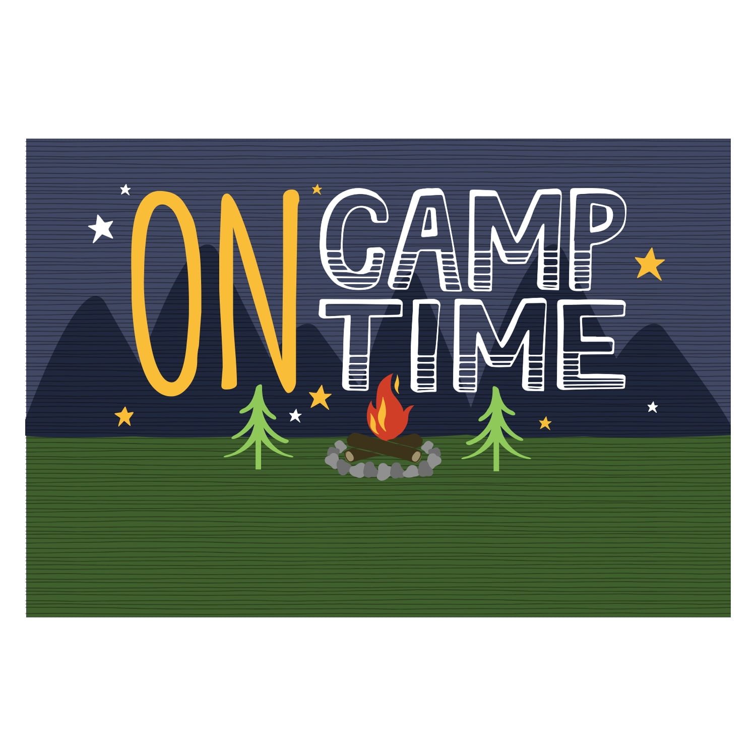 Personalized Planet 27x18 On Camp Time Doormat with Custom Personalization Printed on Colorful Rectangular 1/8” Thick Non Slip Mat for Kitchen Hallway Deck or Porch - Image 6
