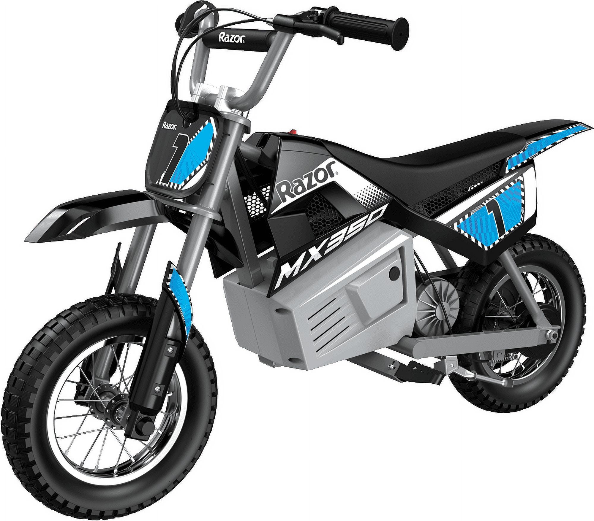 Razor Dirt Rocket MX350 - Black with Decals, up to 14 mph, 24V Electric Dirt Bike for Child 8+ - Image 5