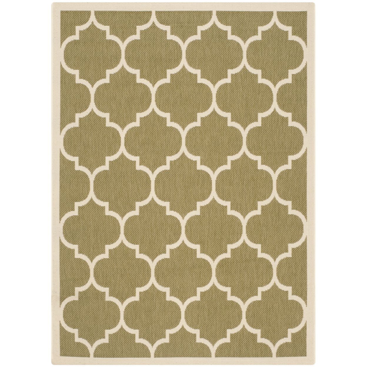 Safavieh Courtyard Alyssa Geometric Indoor/Outdoor Area Rug, 6'7" x 9'6", Green/Beige - Image 7