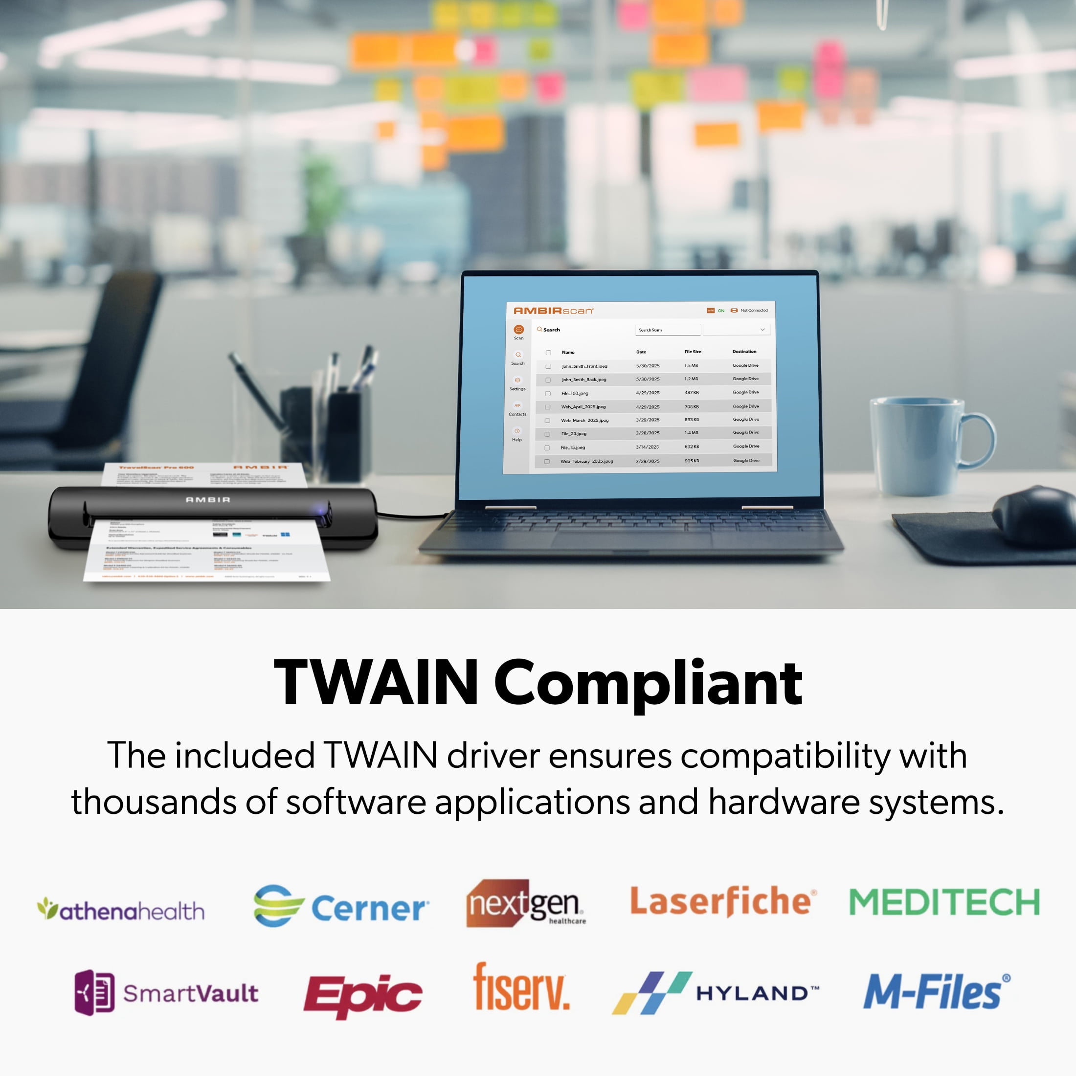 Ambir TravelScan Pro Simplex Document and ID Scanner w/ AmbirScan (PS600-AS) - Image 6