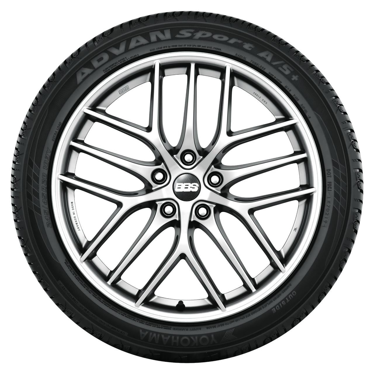 Yokohama Advan Sport A/S Plus UHP All Season 245/45R19 102Y XL Passenger Tire - Image 3