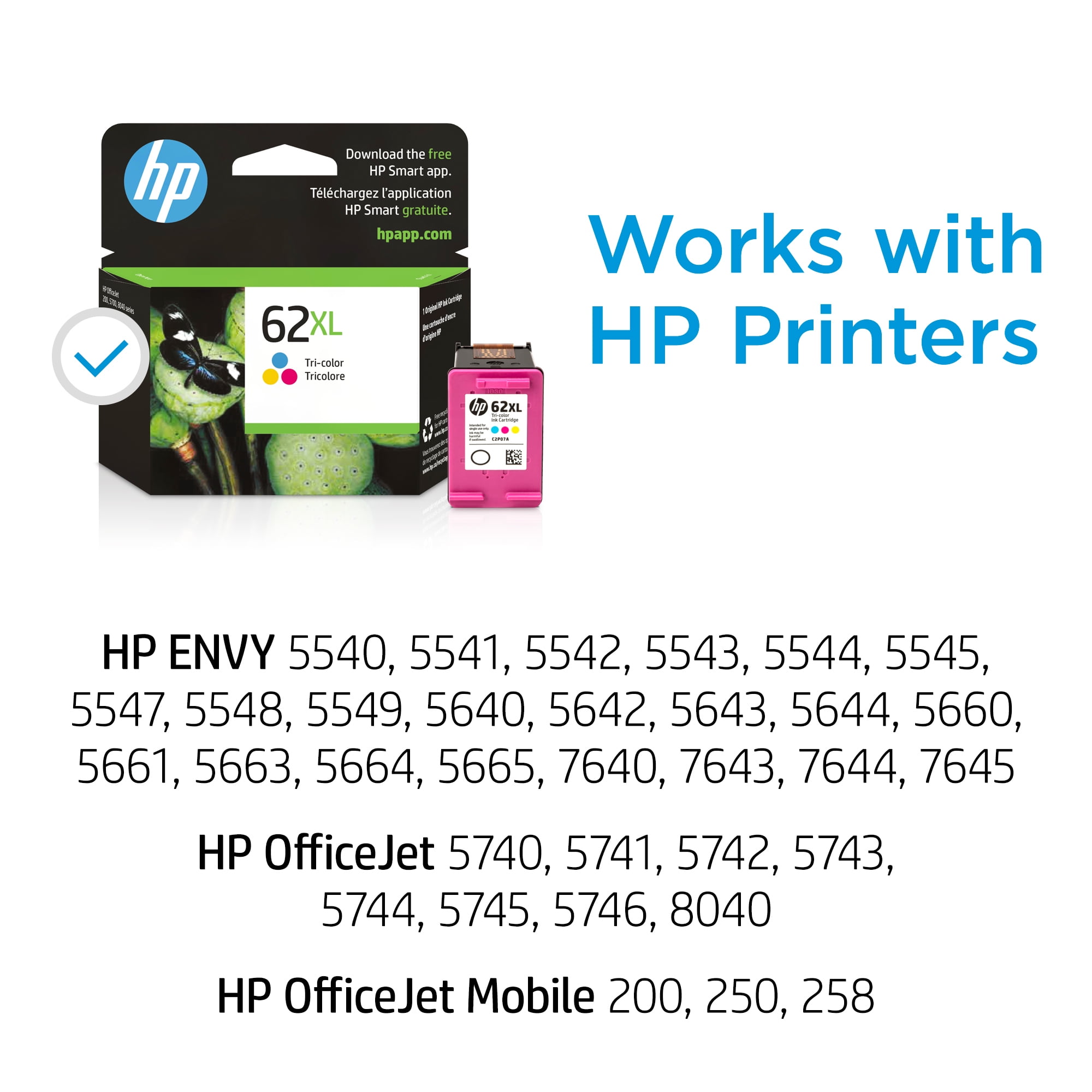 HP 62XL High Yield Tri-color Original Ink Cartridge, ~415 pages, C2P07AN#140 - Image 6