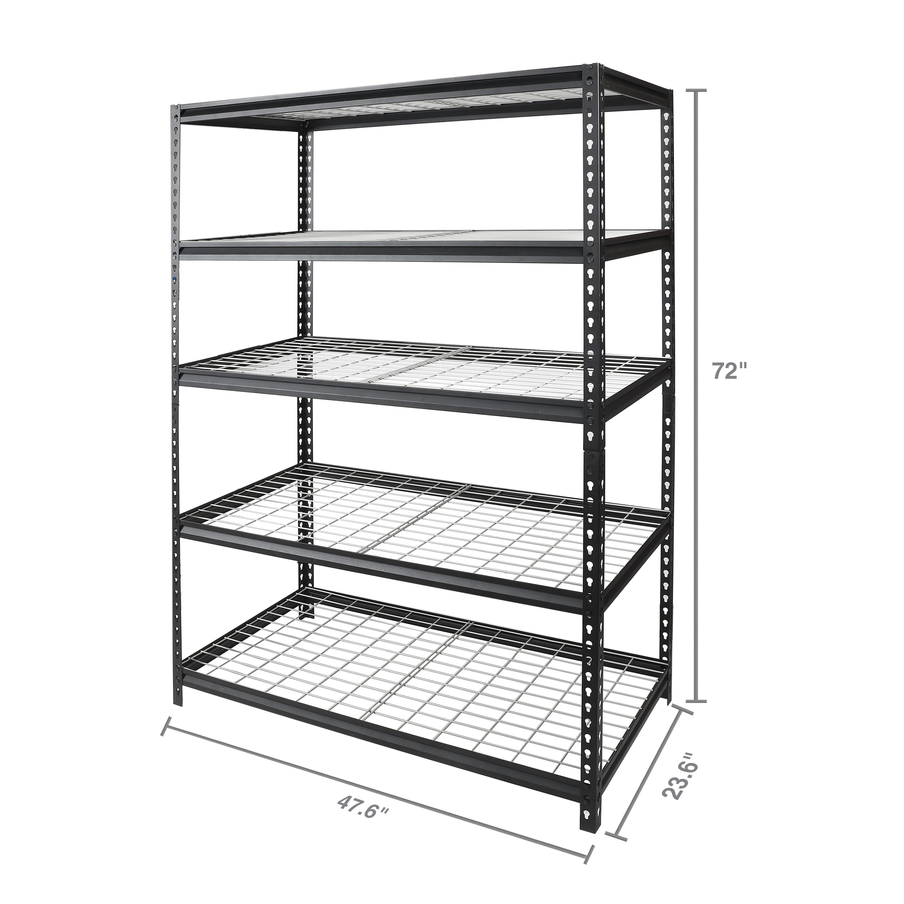 WORKPRO 48-Inch W x 24-Inch D x 72-Inch H 5-Shelf Freestanding Shelves, 4000 lbs. Capacity - Image 8