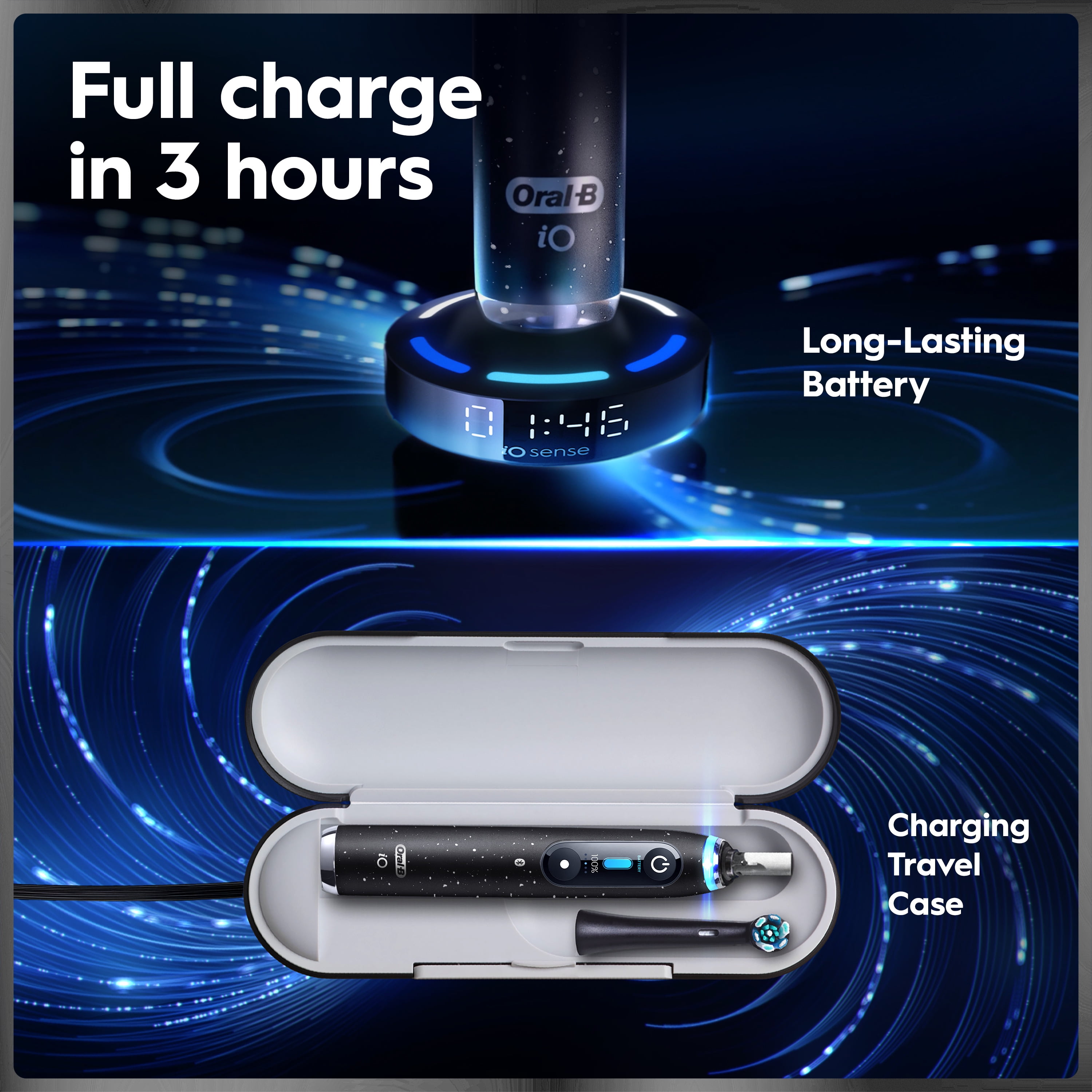 Oral-B iO Series 9 Electric Toothbrush with 4 Brush Heads, Black Onyx - Image 7