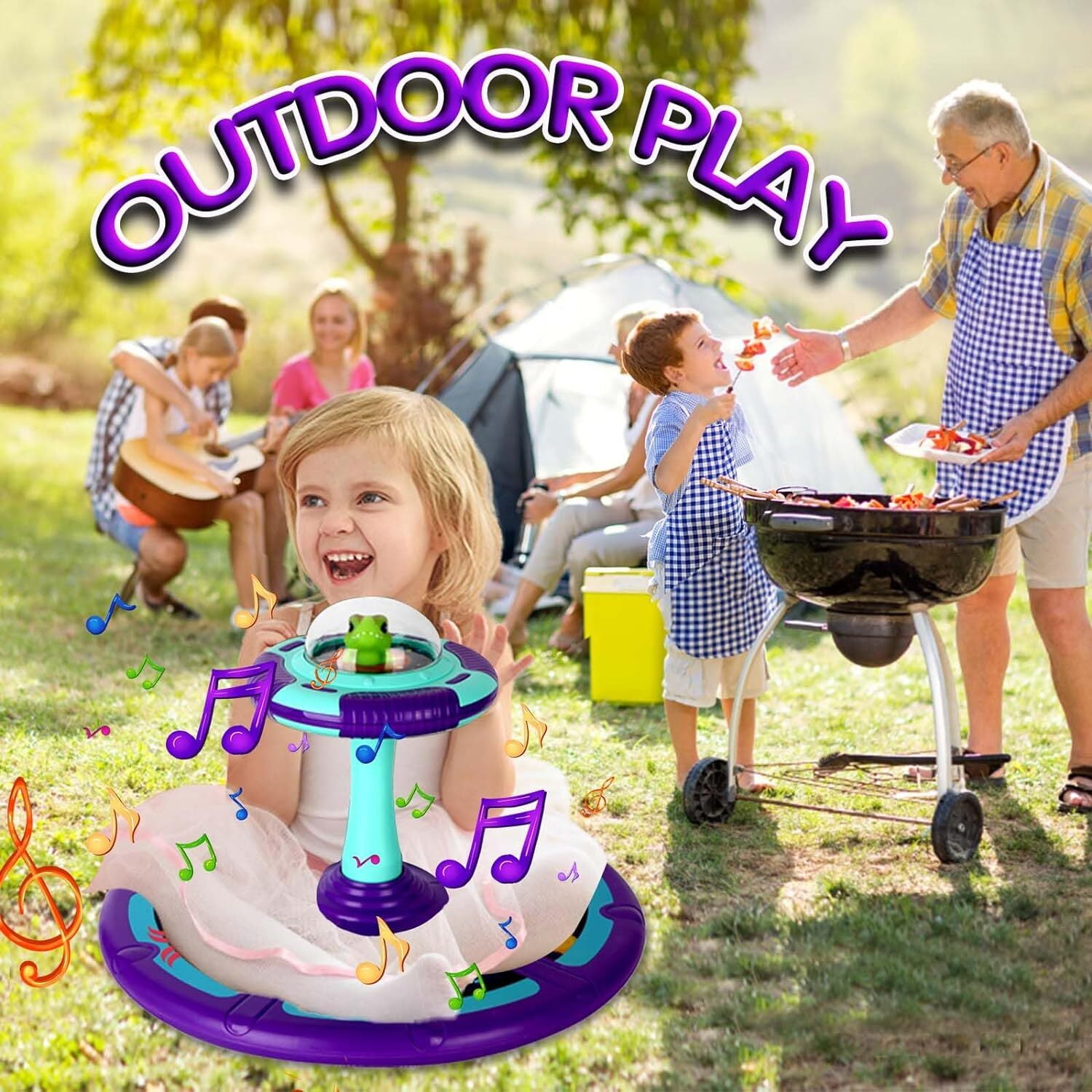 Beefunni Dinosaur Toddler Spin Toys for Ages 2 3 4 5 Years, Birthday Gift for Kids Toddlers Ages 2-4 Years, Light-Up Dinosaur Space Kids Twister with LED Light and Music. - Image 5