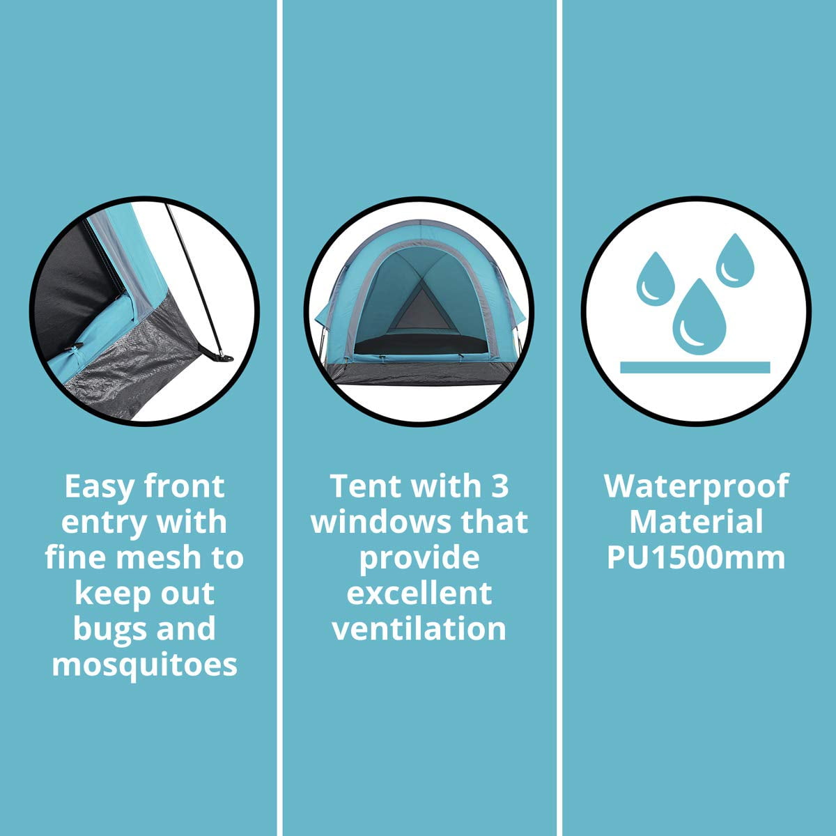 Camping Tent Backpacking Outdoor Family Light Weight Waterproof 2-3 Person Tent Pop Up Shelter by Alvantor - Image 7