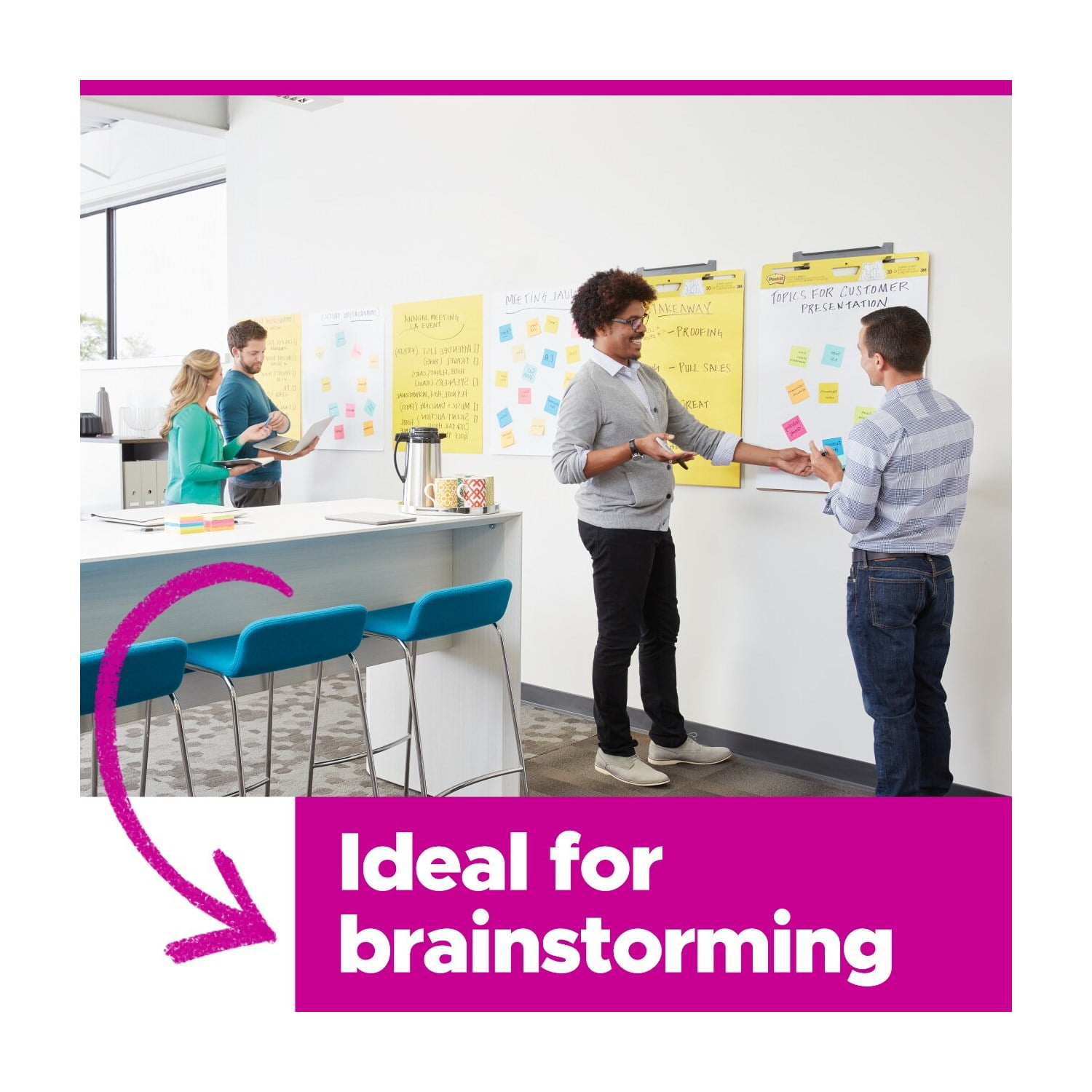 Post-it Super Sticky Easel Pad, Yellow, Lined, 25 in. x 30 in., 4 Pads - Image 7