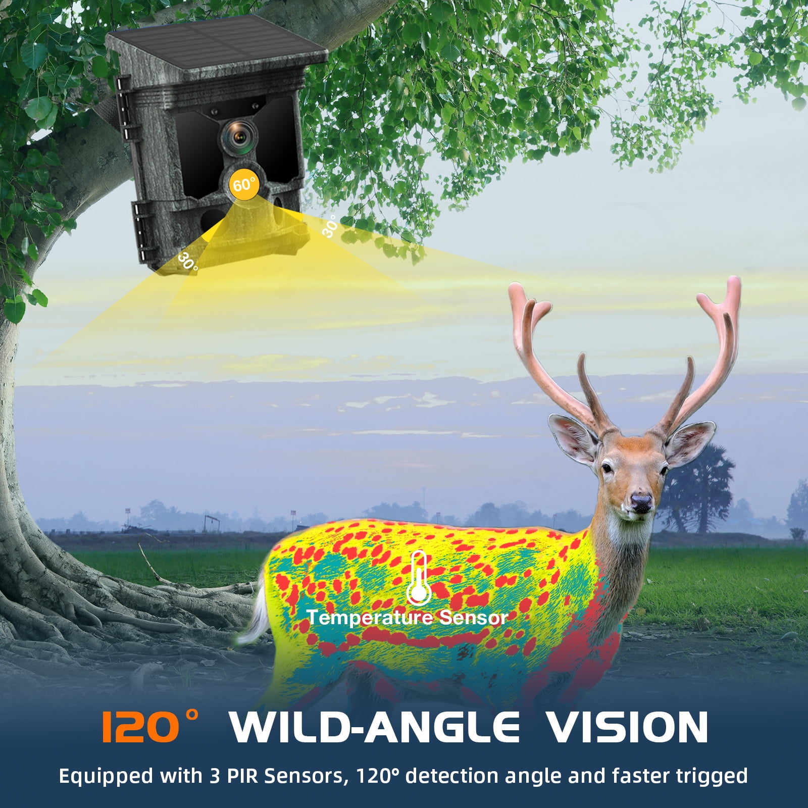 Campark TC08 4K Solar WiFi Hunting Trail Monitor 46MP Night Vision Waterproof IP66 - Image 10