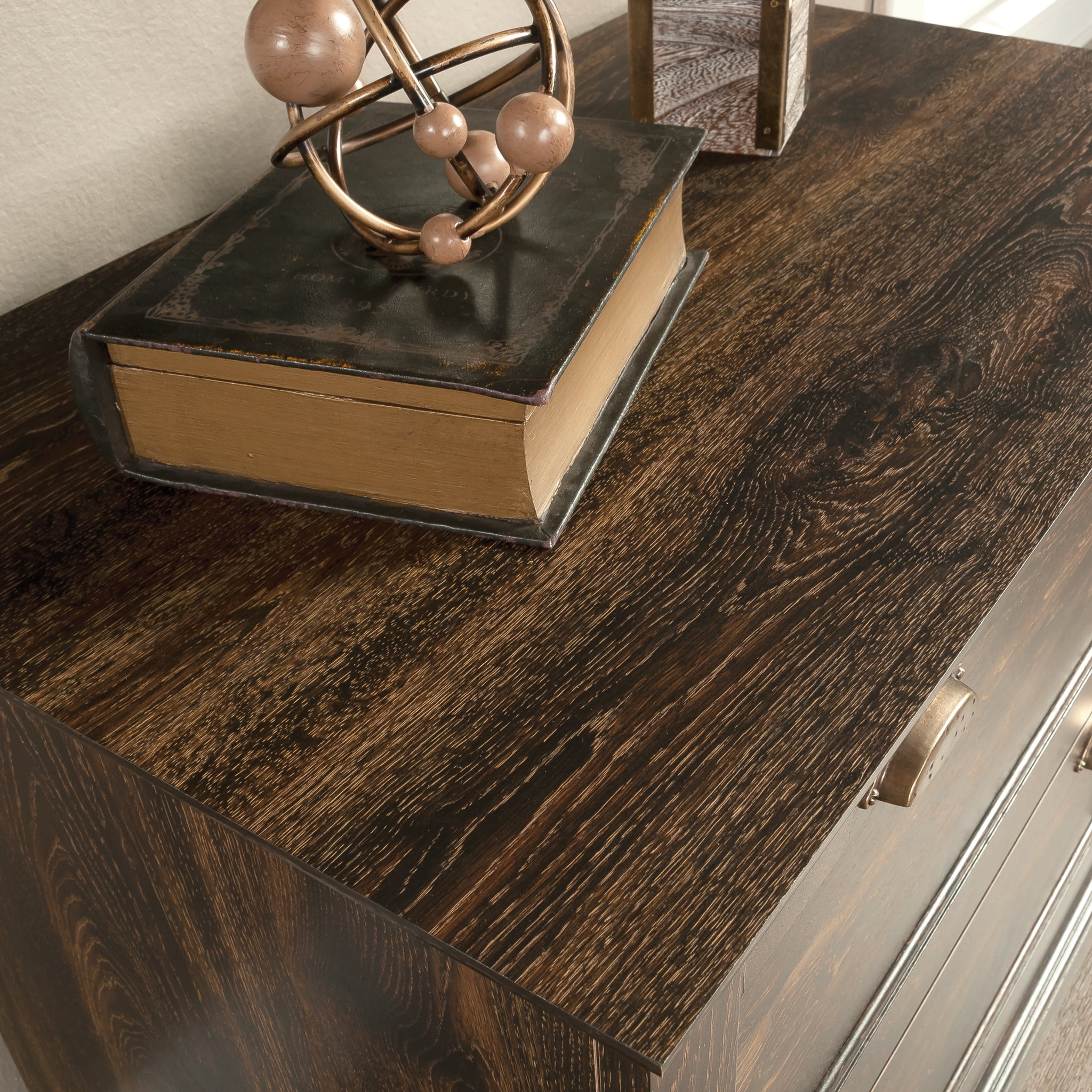 Sauder Barrister Lane Lateral File Cabinet, Iron Oak Finish - Image 4