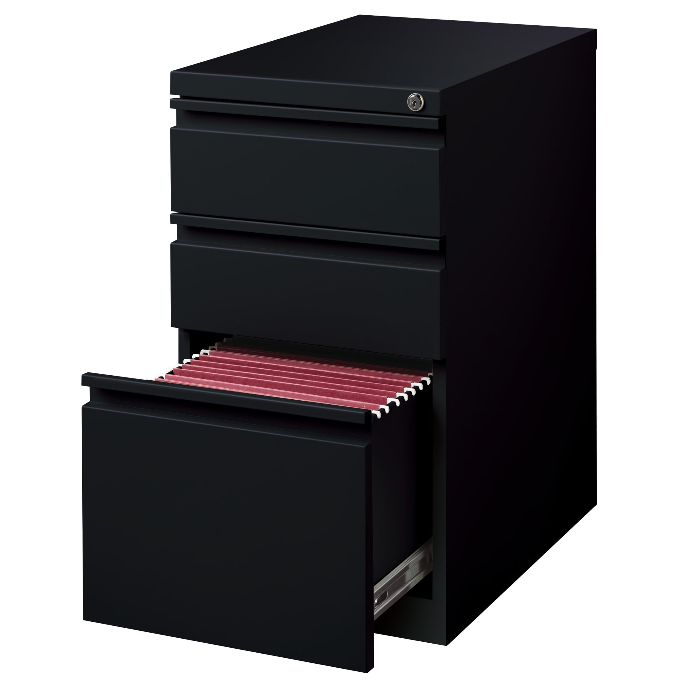 Hirsh 20" Deep Mobile Pedestal File Cabinet 3 Drawer Box-Box-File, Letter Width, Black - Image 10