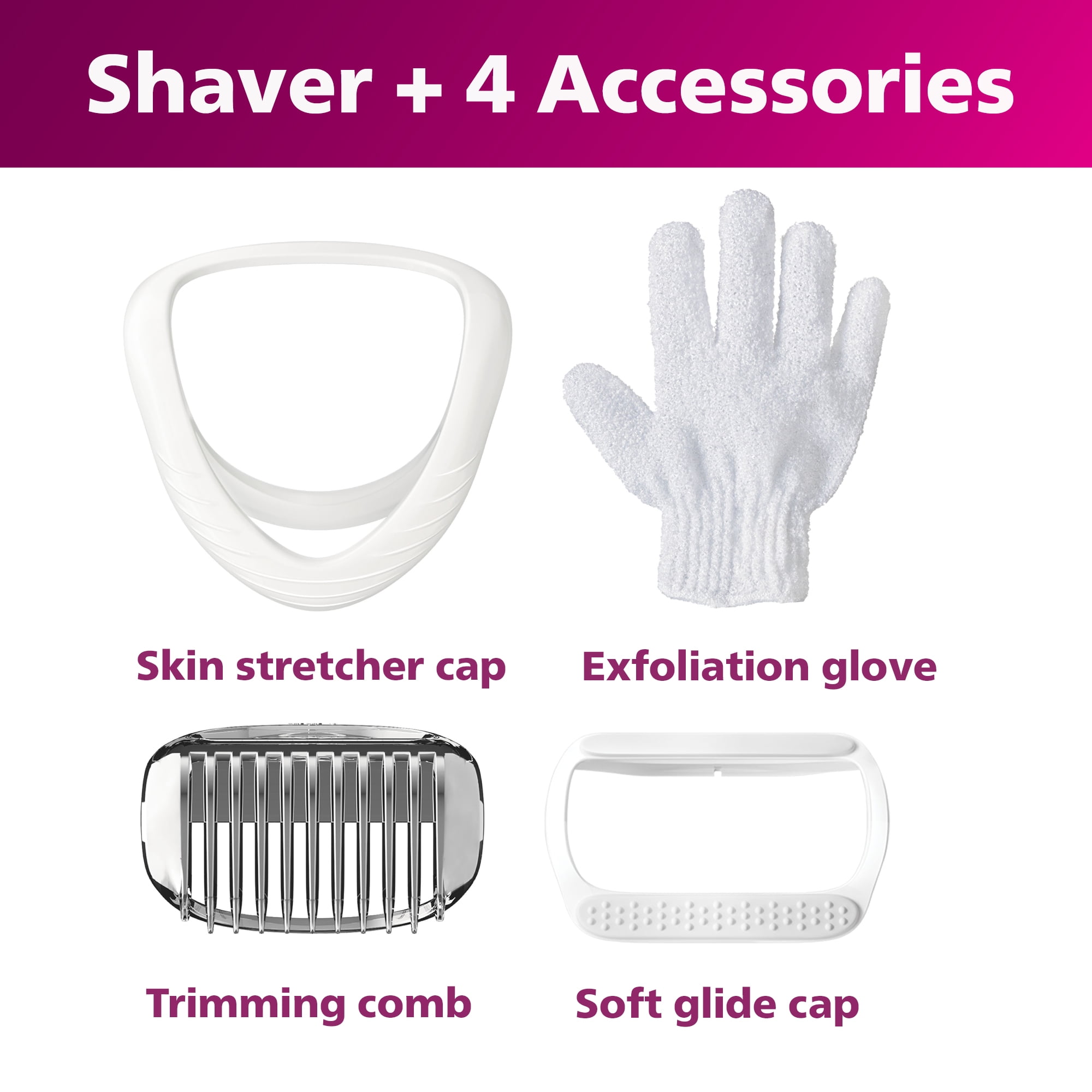 Philips Lady Electric Shaver Series 6000, Cordless with 4 Accessories - Image 6