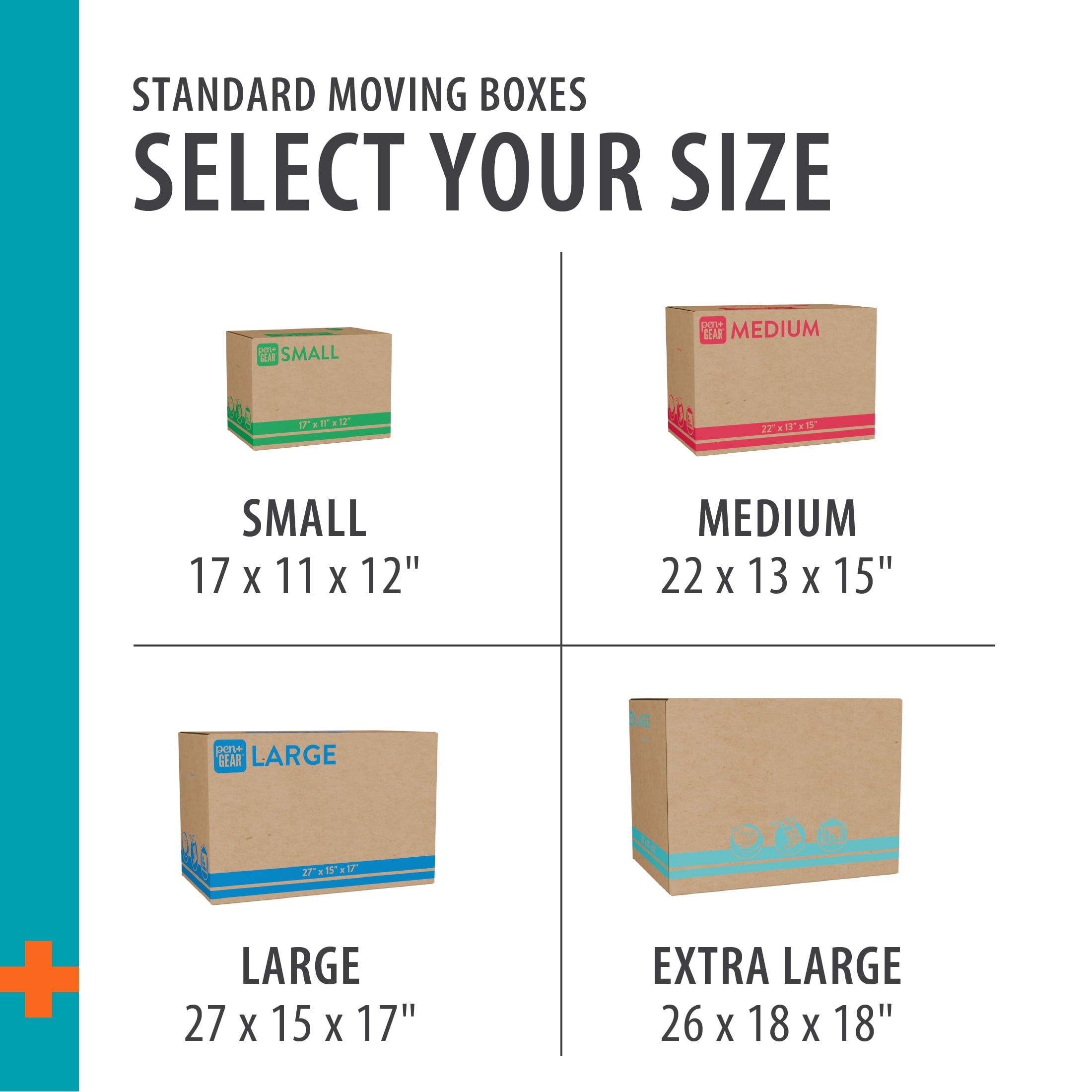 Pen+Gear Recycled Moving and Storage Boxes, Large, 27" x 15" x 17.5", Kraft, 25 Count - Image 5
