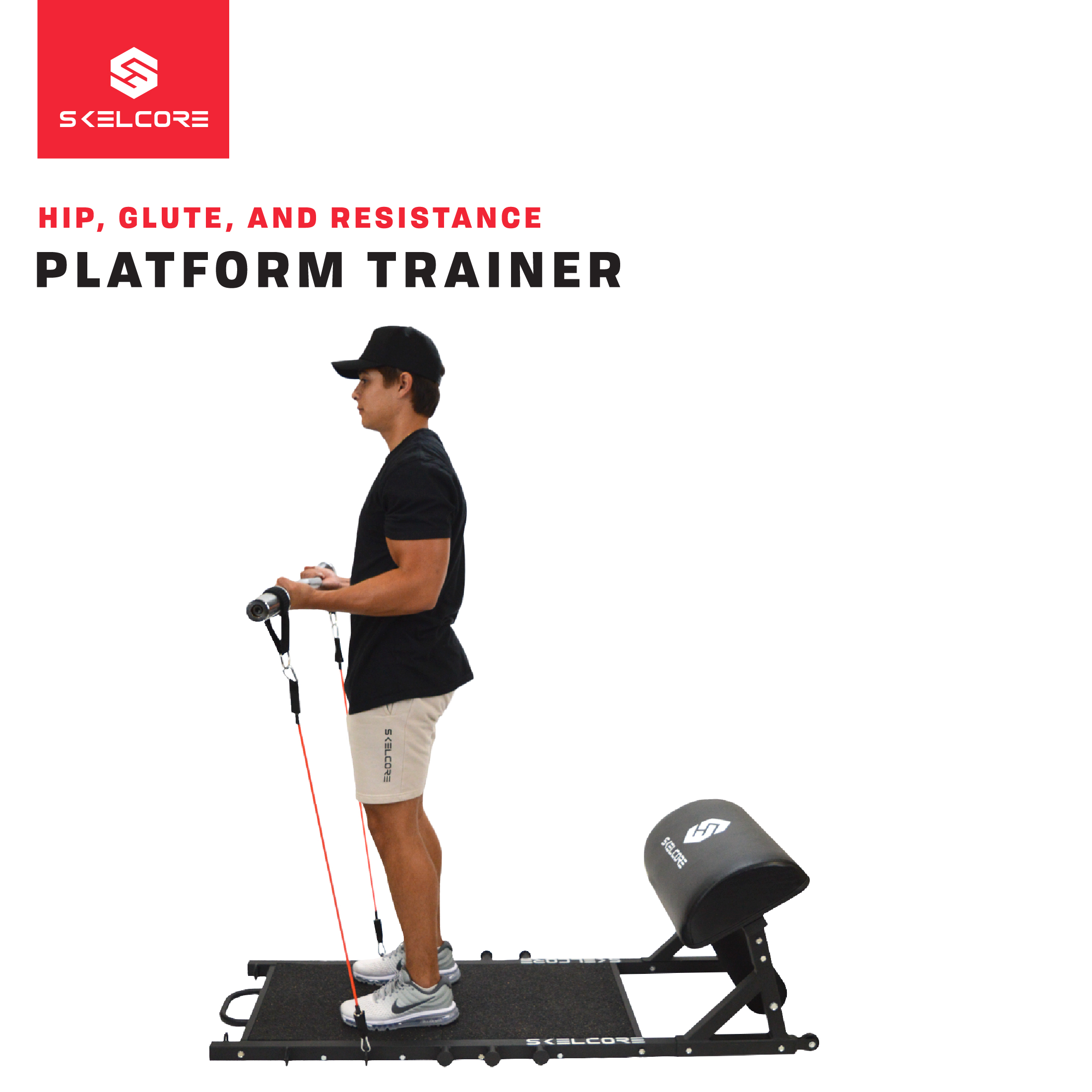 Skelcore Platform Trainer, Full Body Home Gym System, Weights or Bands, Black - Image 7