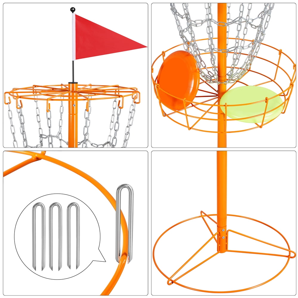 Alden Design 12-Chain Disc Golf Goal Target Practice, Orange - Image 8
