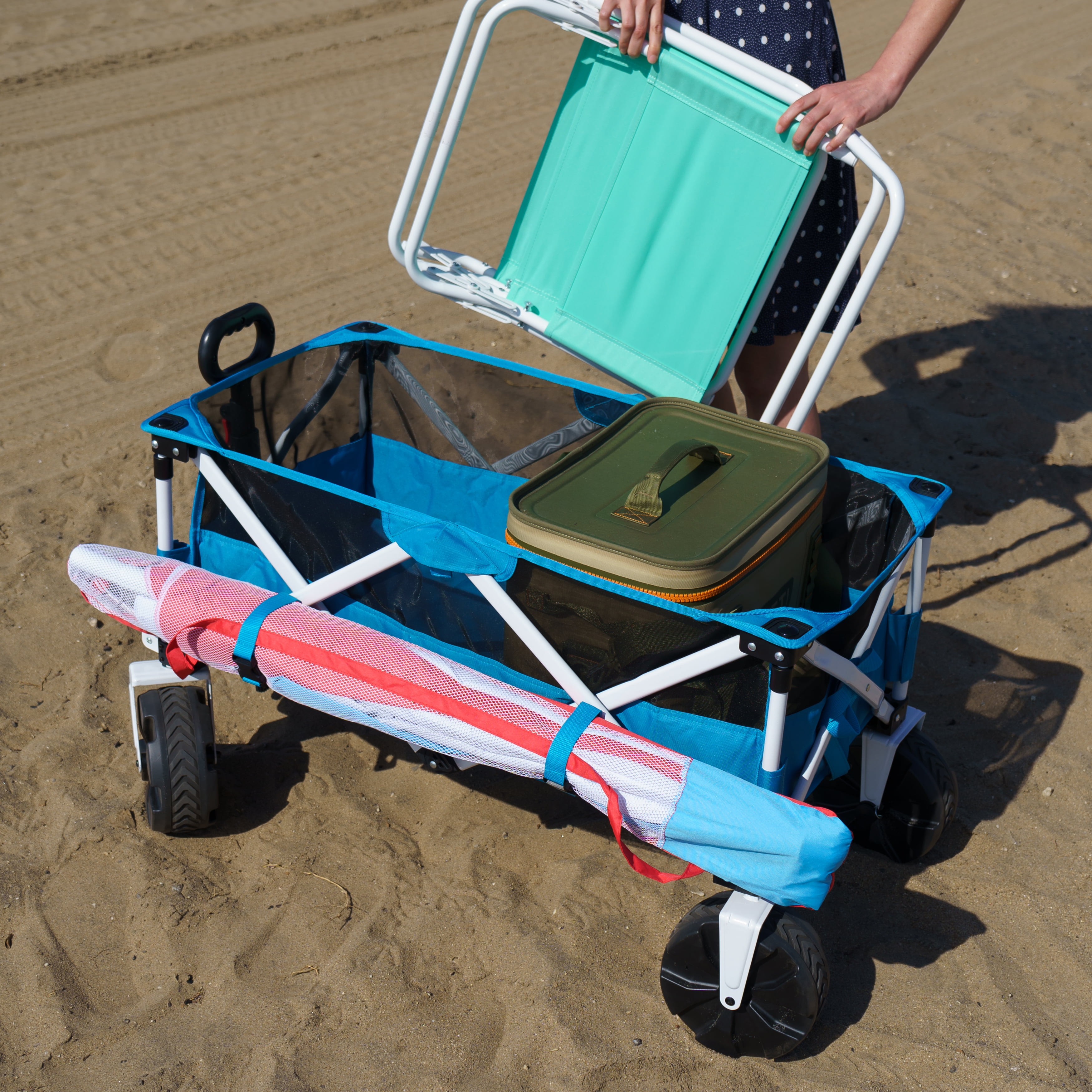 Ozark Trail Sand Island Beach Wagon Cart, Outdoor and Camping, Blue, Adult - Image 4