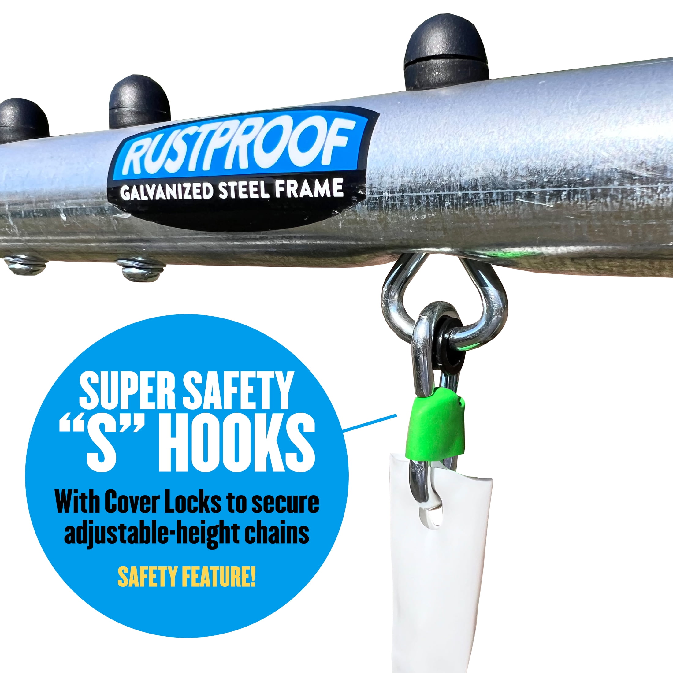 XDP Recreation Aqua Play Park Swing Set and Water Slide with Tarp, 2 Swings, and a Disc Swing - Image 4