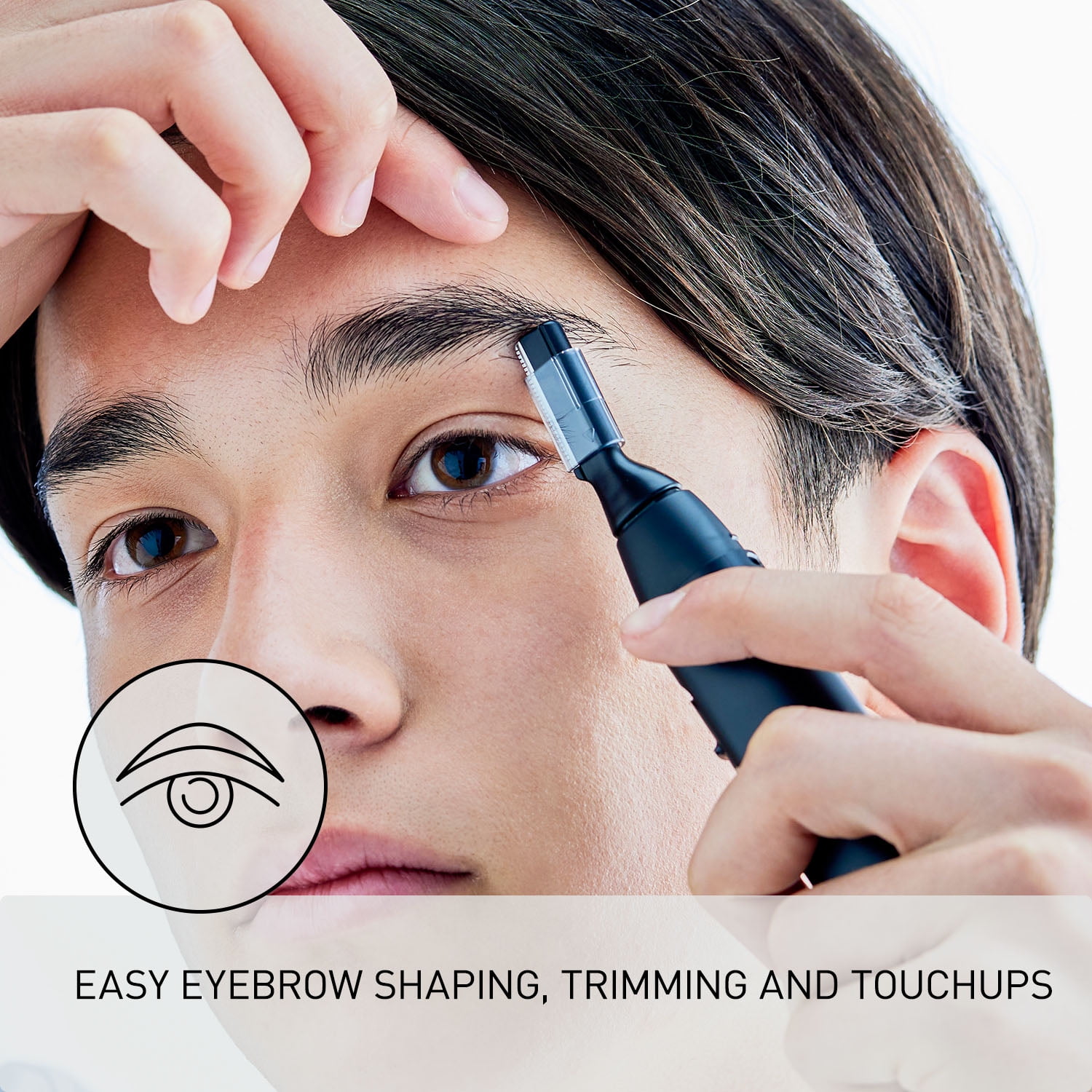 Panasonic Wet/Dry Facial Hair Trimmer for Unisex with 2 Attachments, Battery Powered - ER-GM40-K - Image 8