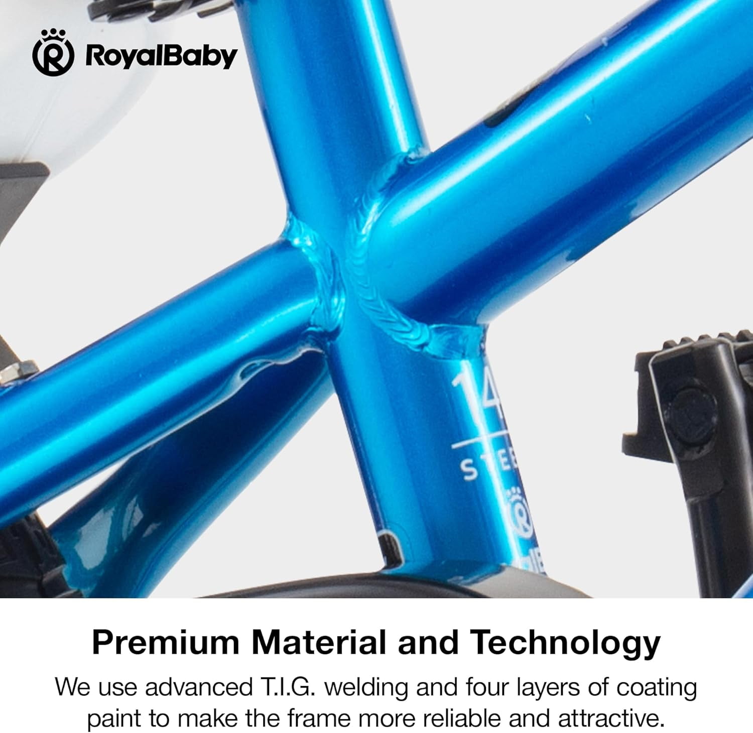 Royalbaby Freestyle 16" Bicycle for Boys and Girls Ages 6-8 Years, Blue - Image 5