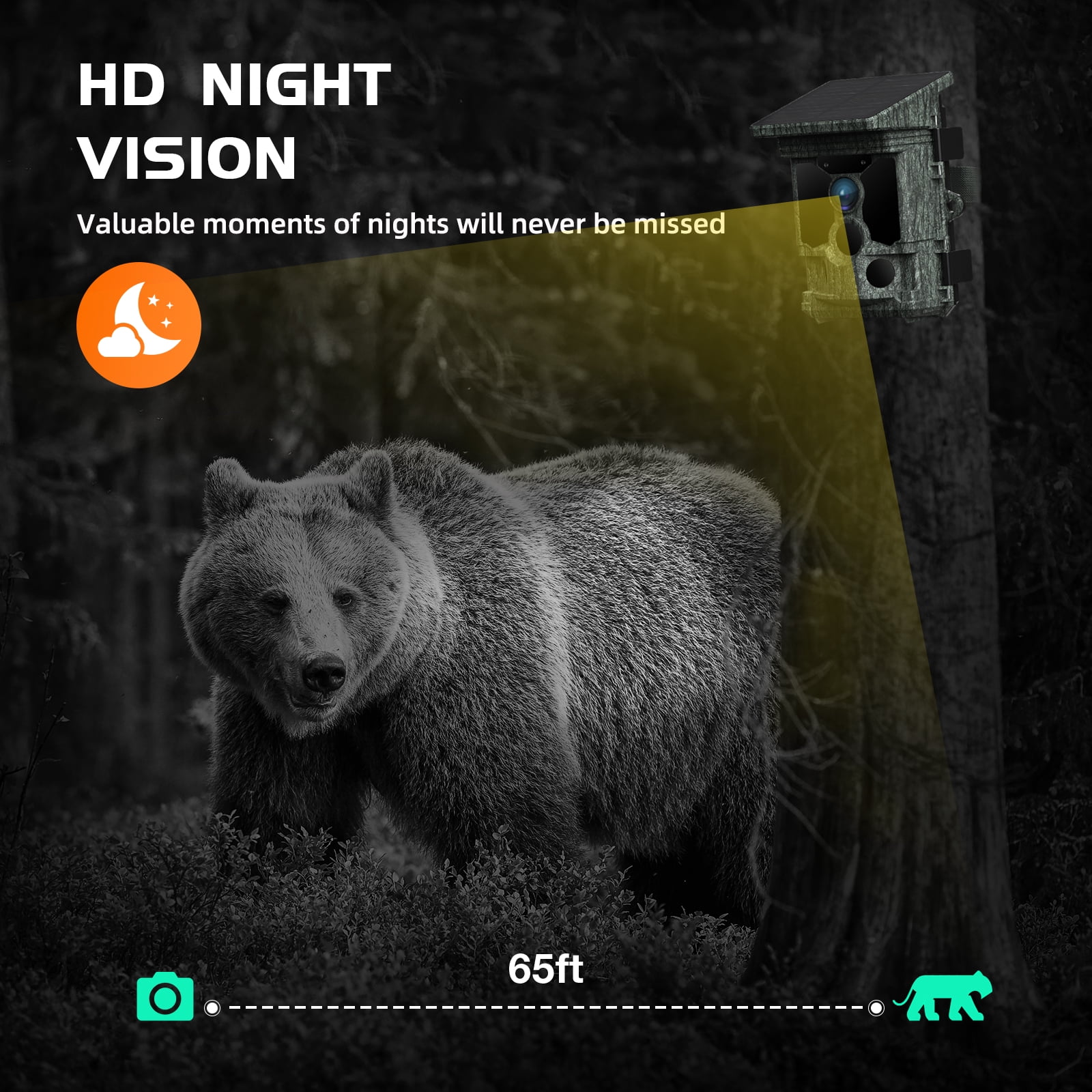 Campark TC08 4K Solar WiFi Hunting Trail Monitor 46MP Night Vision Waterproof IP66 - Image 6