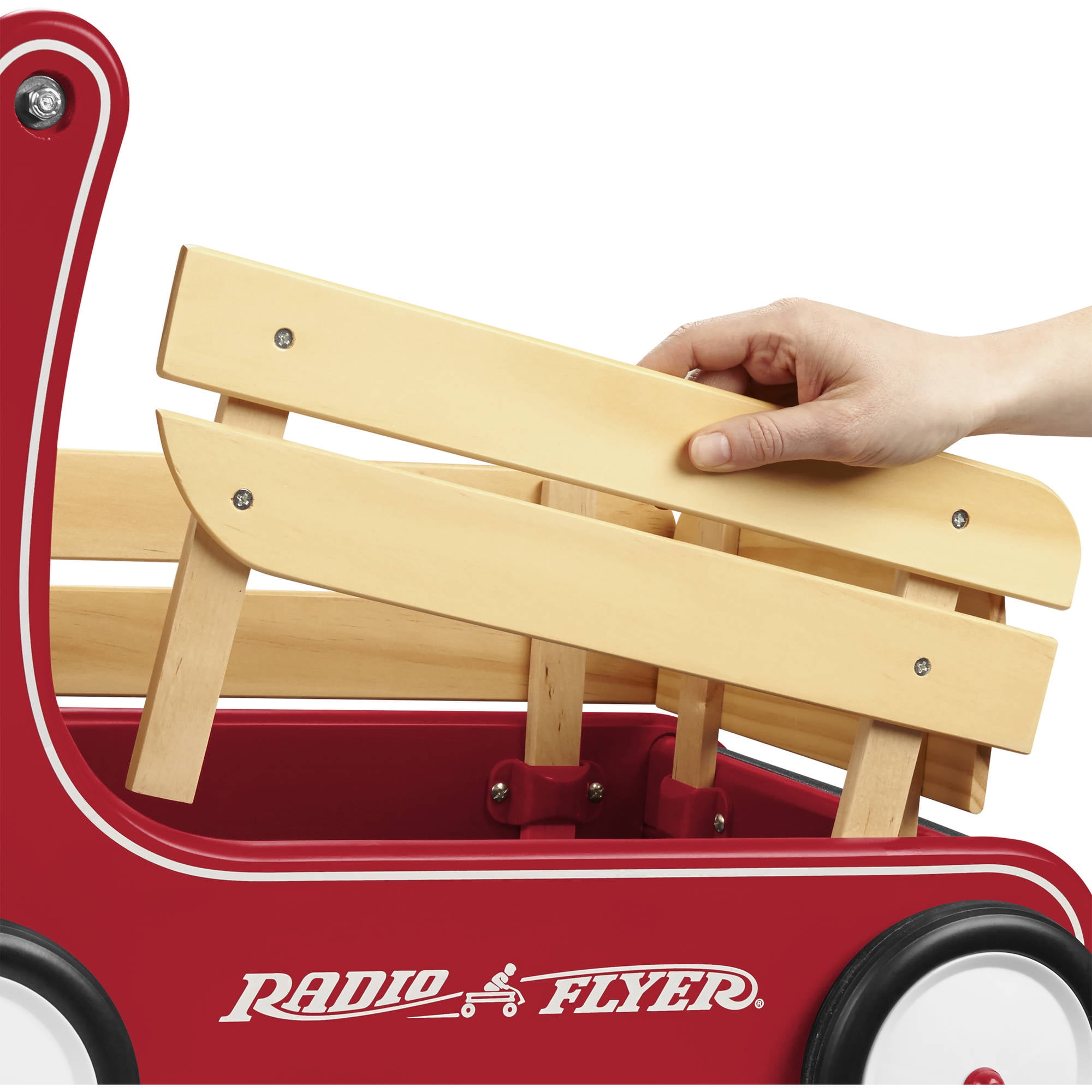Radio Flyer, Classic Walker Wagon, Wood Push Walker, Red - Image 7