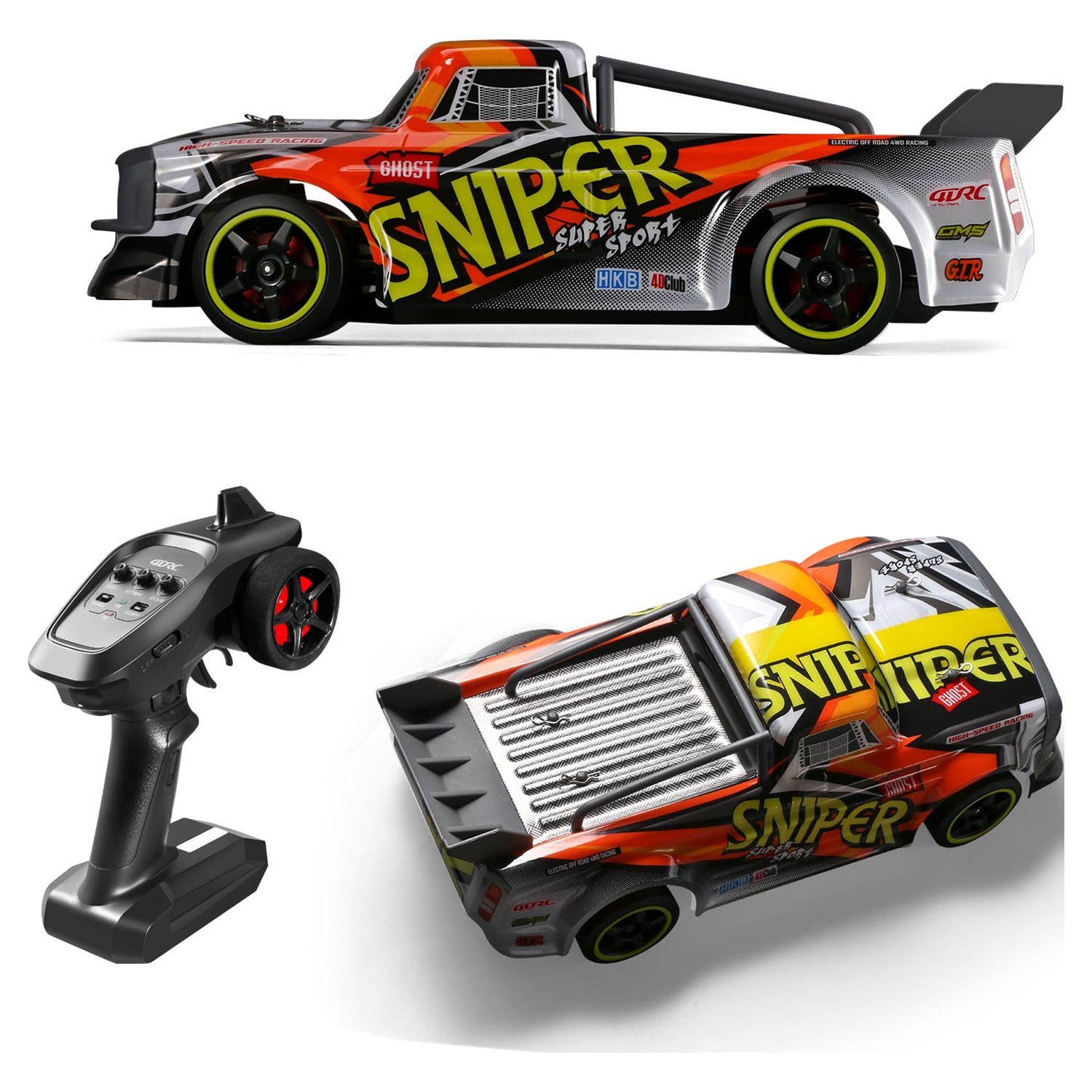 4DRC Car High Speed Remote Control Car 1:16 Scale 30+ MPH 4WD off Road Truck 2 Batteries 50+ Mins Play Gifts - Image 3