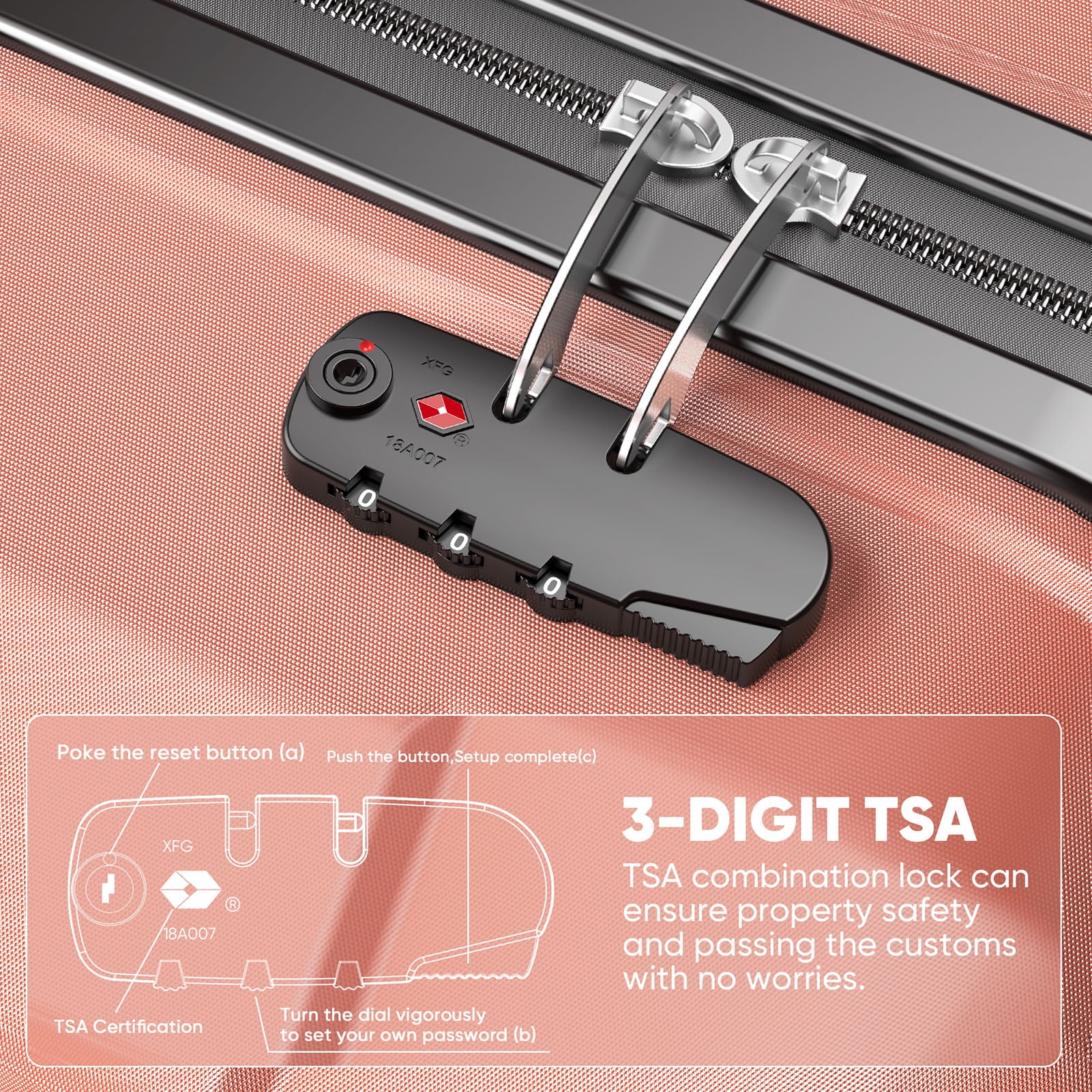 20” Carry - On Rolling Hardside Spinner Luggage - Image 3