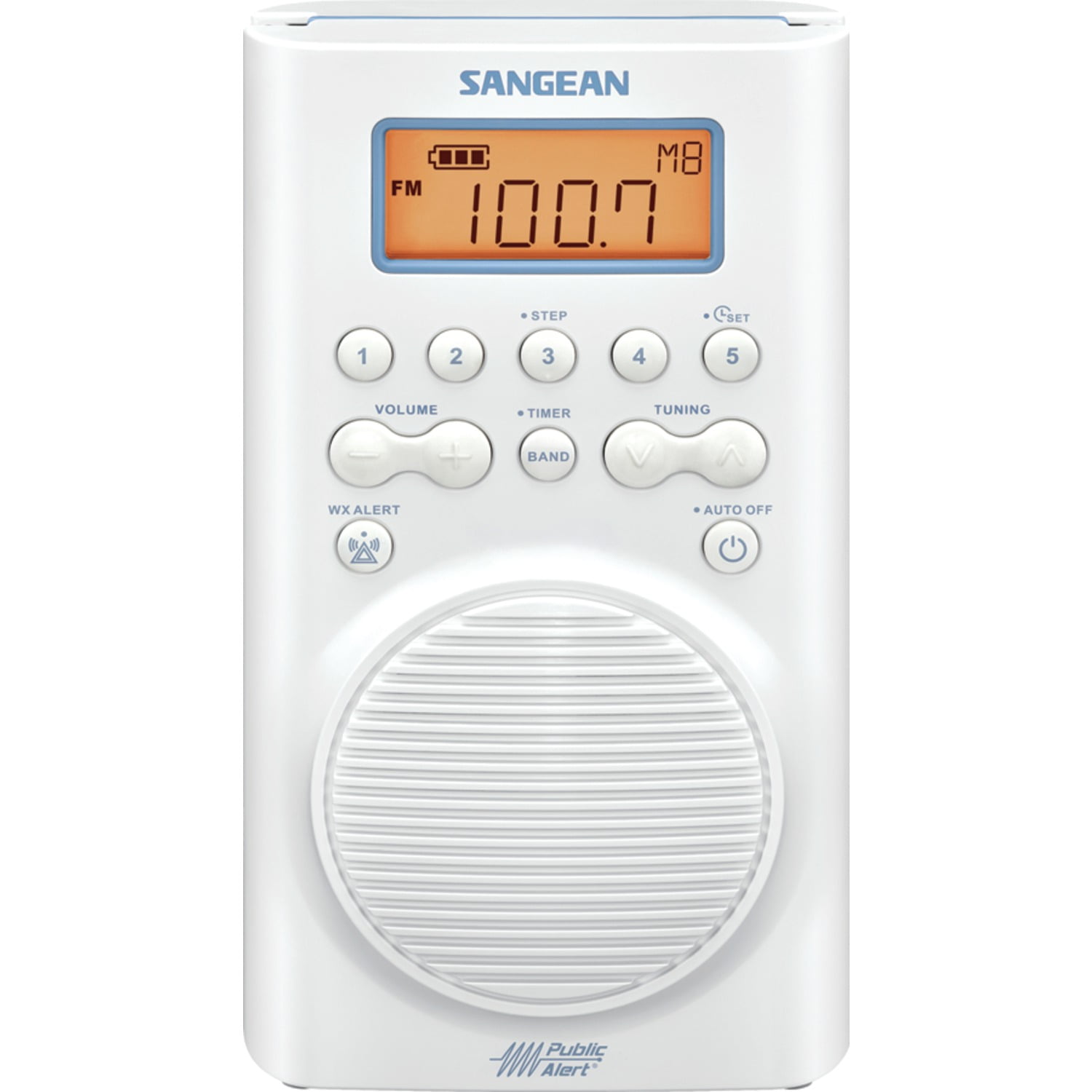 Sangean Portable AM/FM Radio, White, H205 - Image 9