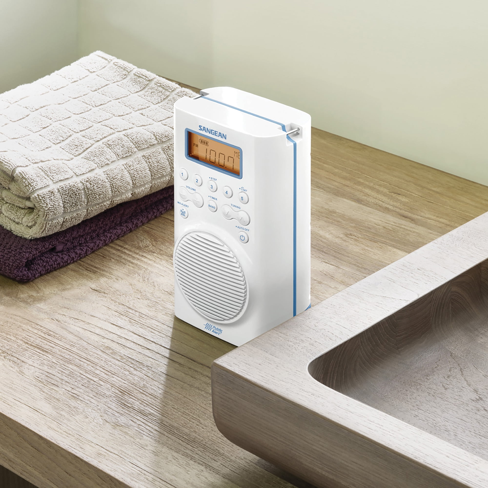 Sangean Portable AM/FM Radio, White, H205 - Image 11