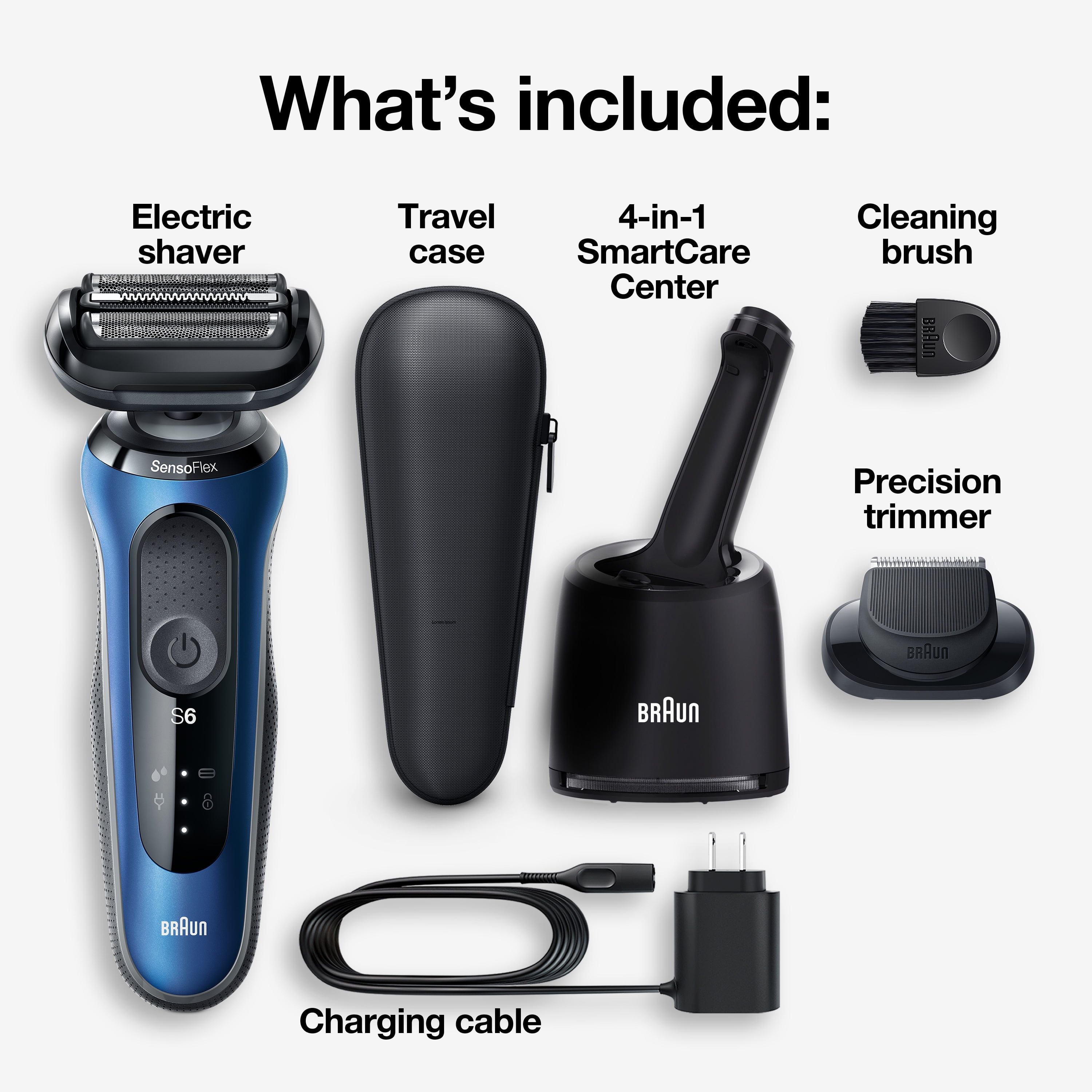 Braun Series 6 6072cc Men's Electric Shaver with Precision Trimmer, Blue - Image 5