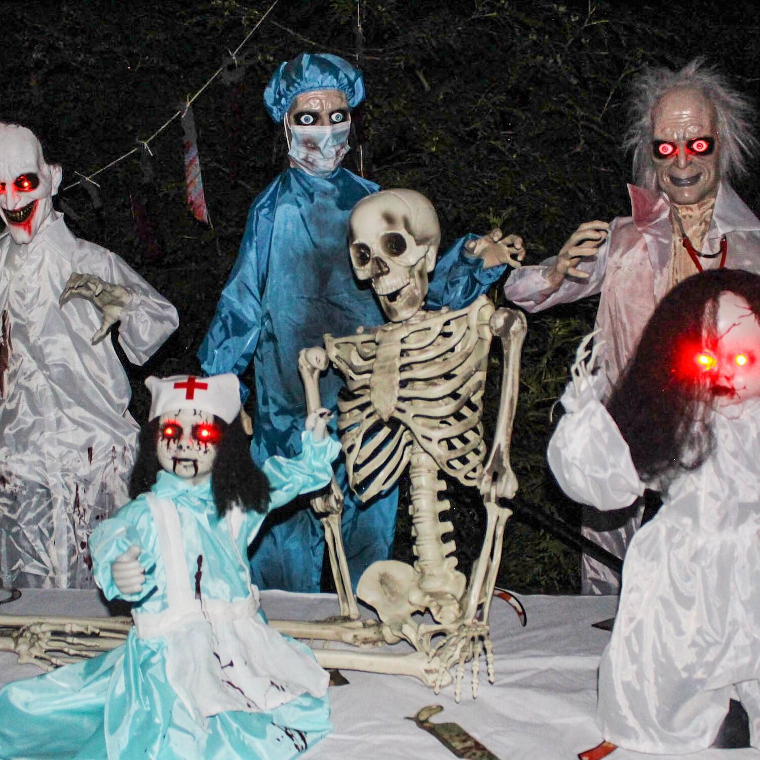 Life-Size 5 ft Skeleton Prop, Indoor/Covered Outdoor Halloween Decoration, HHSKEL-8HA - Image 6