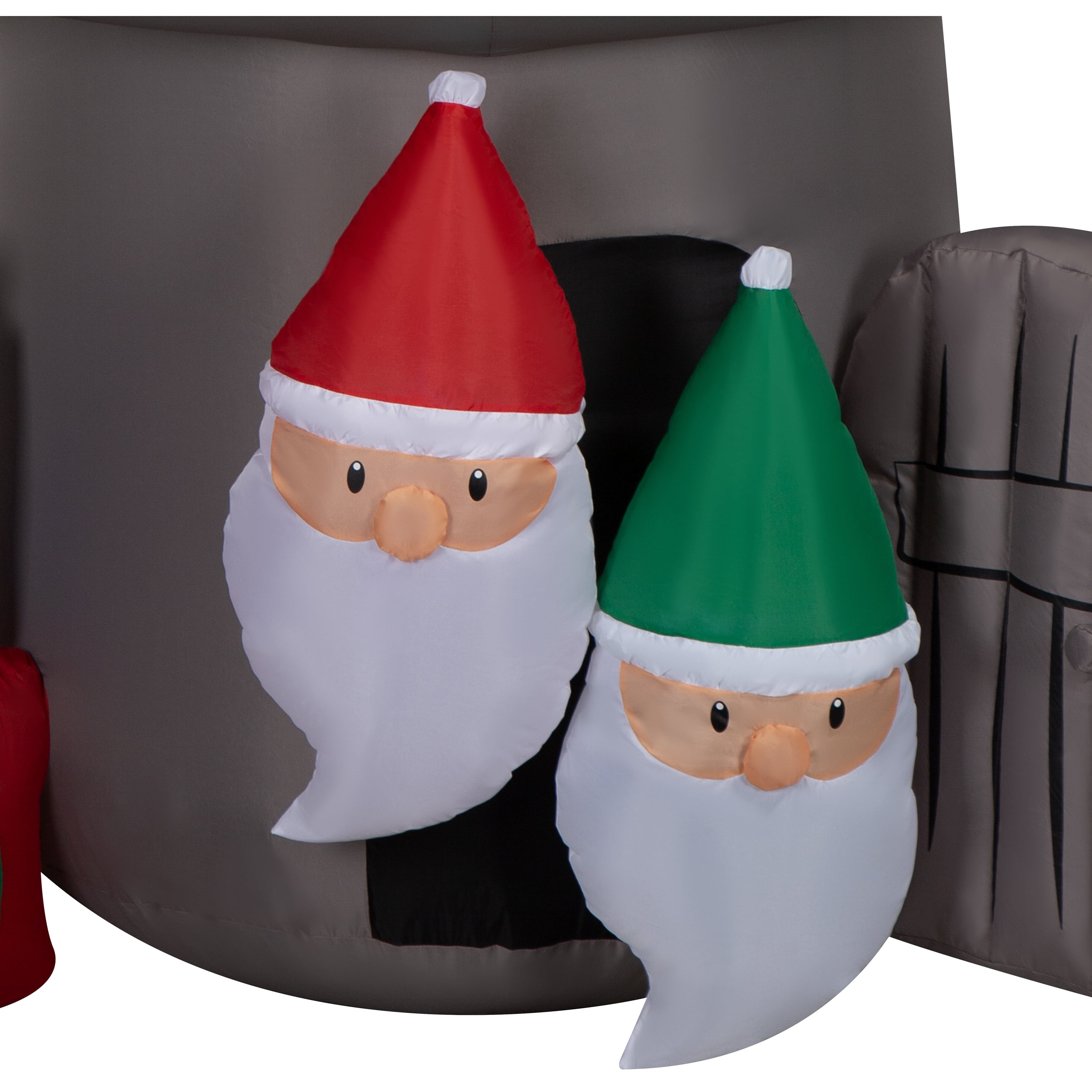 New Christmas Airblown Inflatables Yard Decoration Mushroom Christmas Tree with Gnomes Scene, 8 ft - Image 4