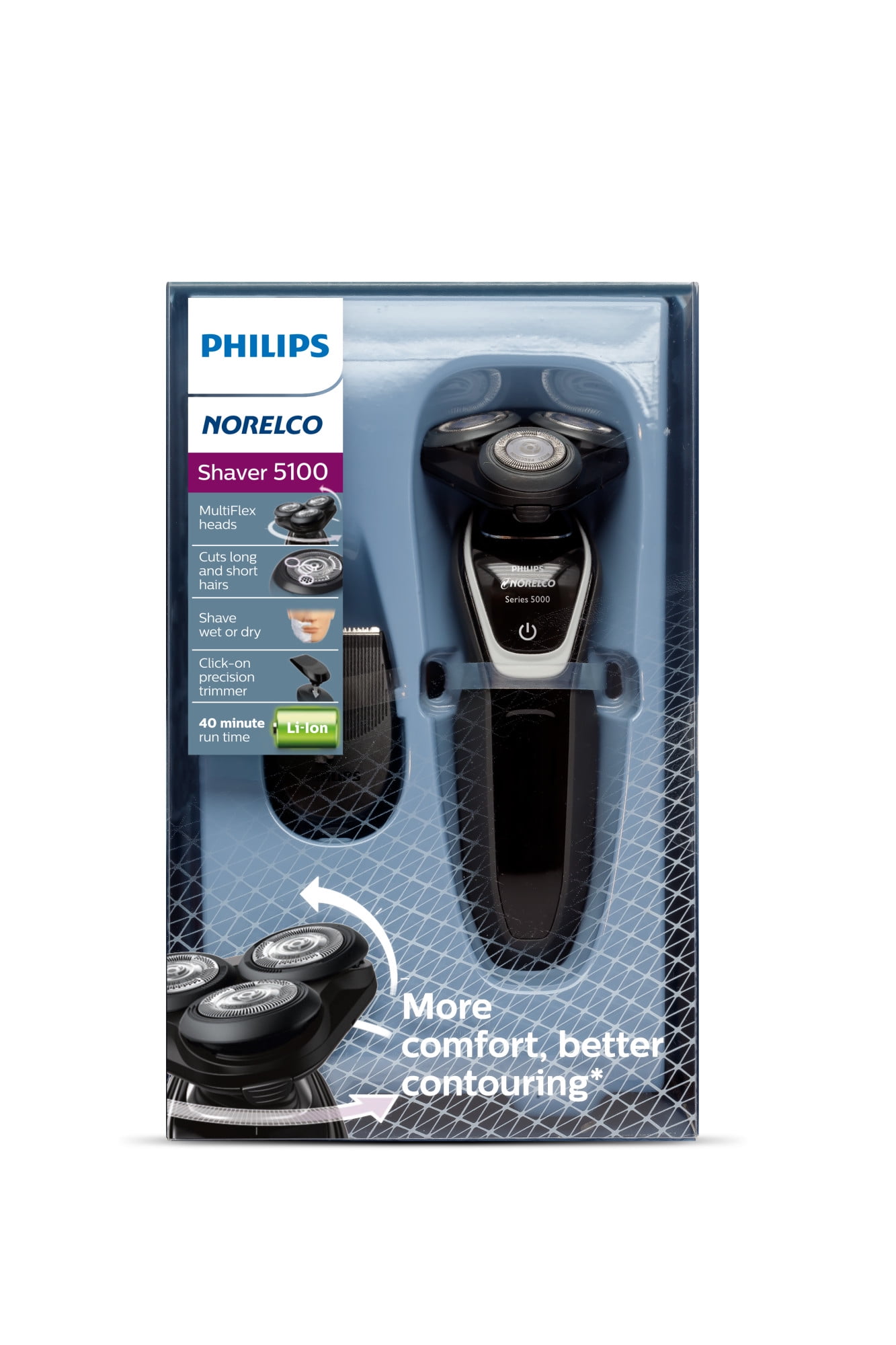 Philips Norelco 5100 Rechargeable Wet/Dry Electric Shaver S5210/81 - Image 13