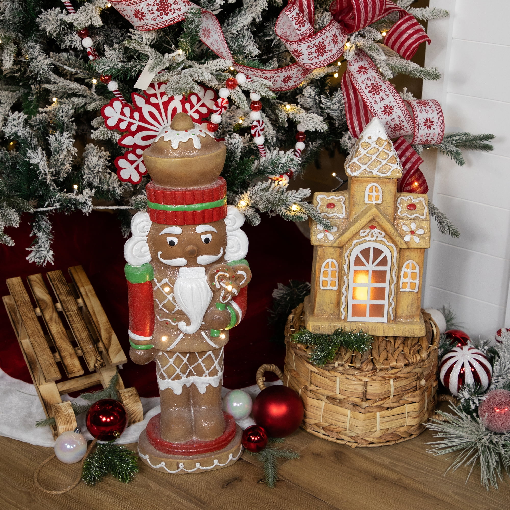 Northlight LED Lighted Gingerbread House with Icing Accents Christmas Decoration - 16" - Image 3