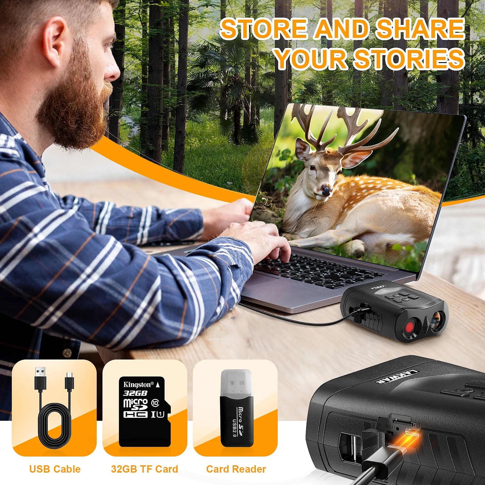 4K Night Vision Binoculars-Night Vision Goggles for Adults, 3'' IPS Large Screen Hunting Binoculars with 32GB Memory - Image 7