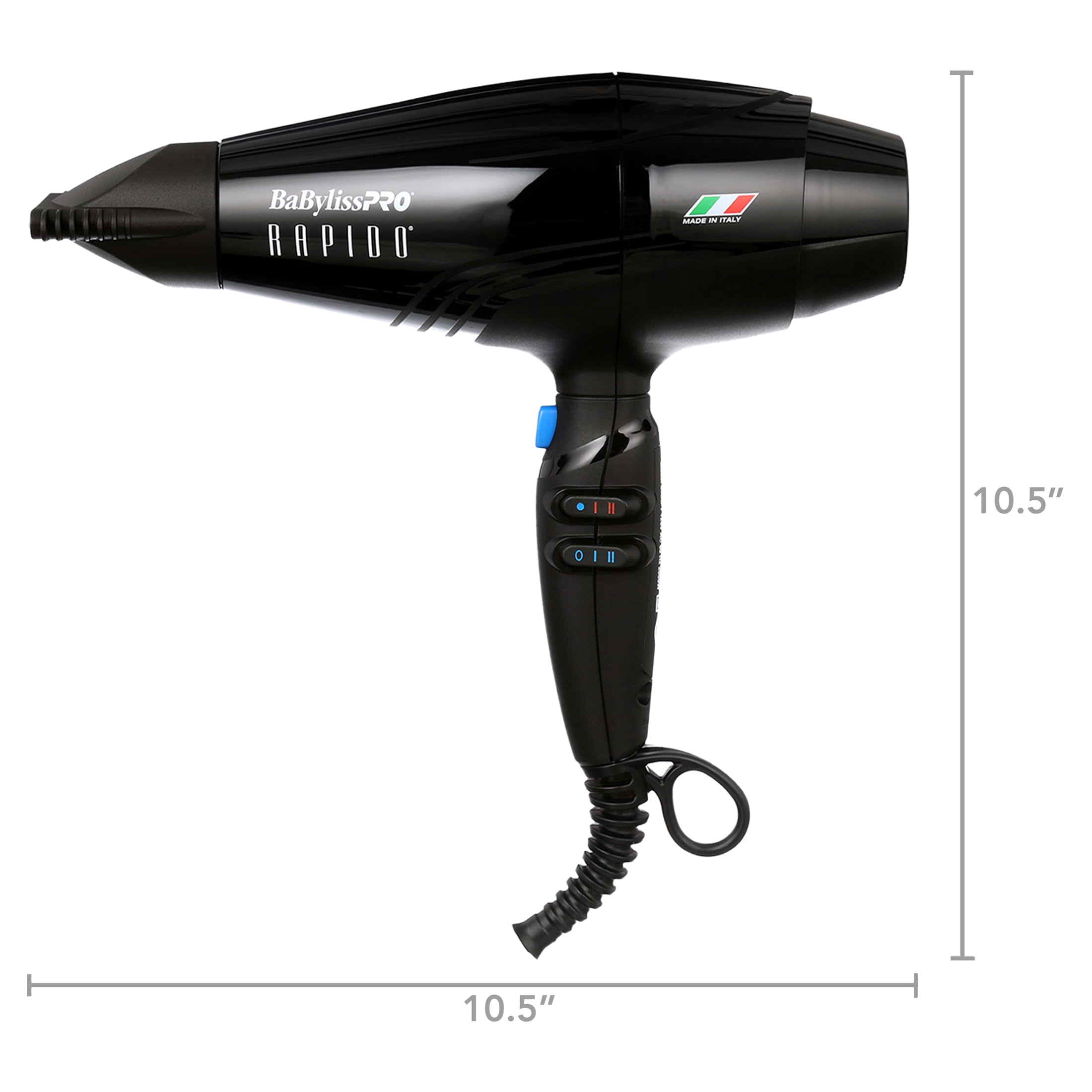 BaBylissPRO Rapido Professional Hair Dryer, Black, Made in Italy - Image 5