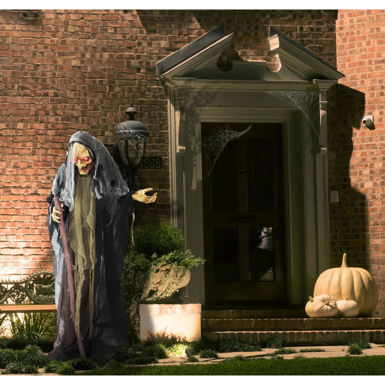 Haunted Hill Farm Life-Size 5.2 ft Poseable Witch with Lights and Sound, Indoor/Covered Outdoor Halloween Decoration, HHWITCH-13FLSA - Image 3