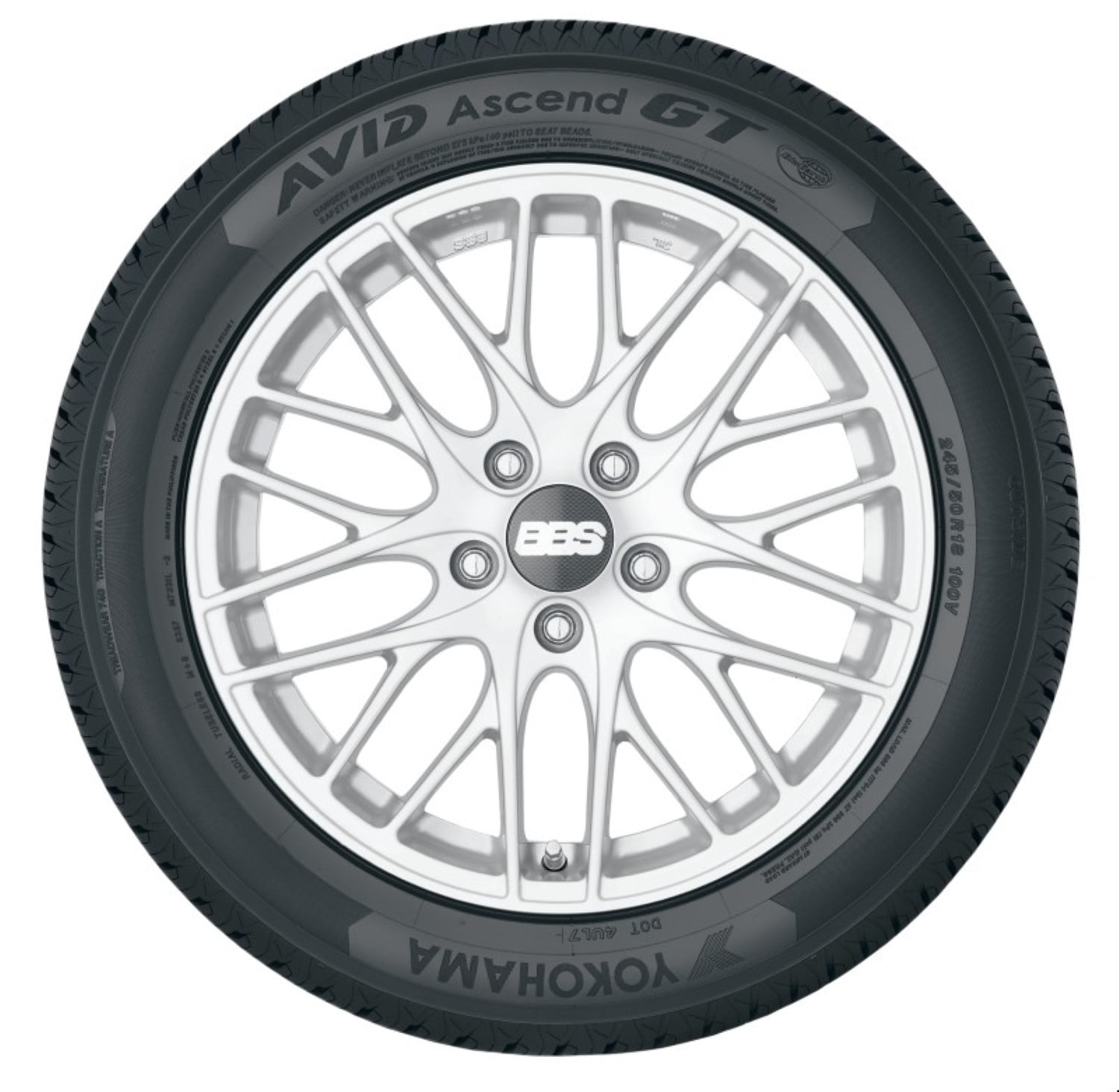 Set of 2 Yokohama Avid Ascend GT 225/40R18 92V XL Tires - Image 5