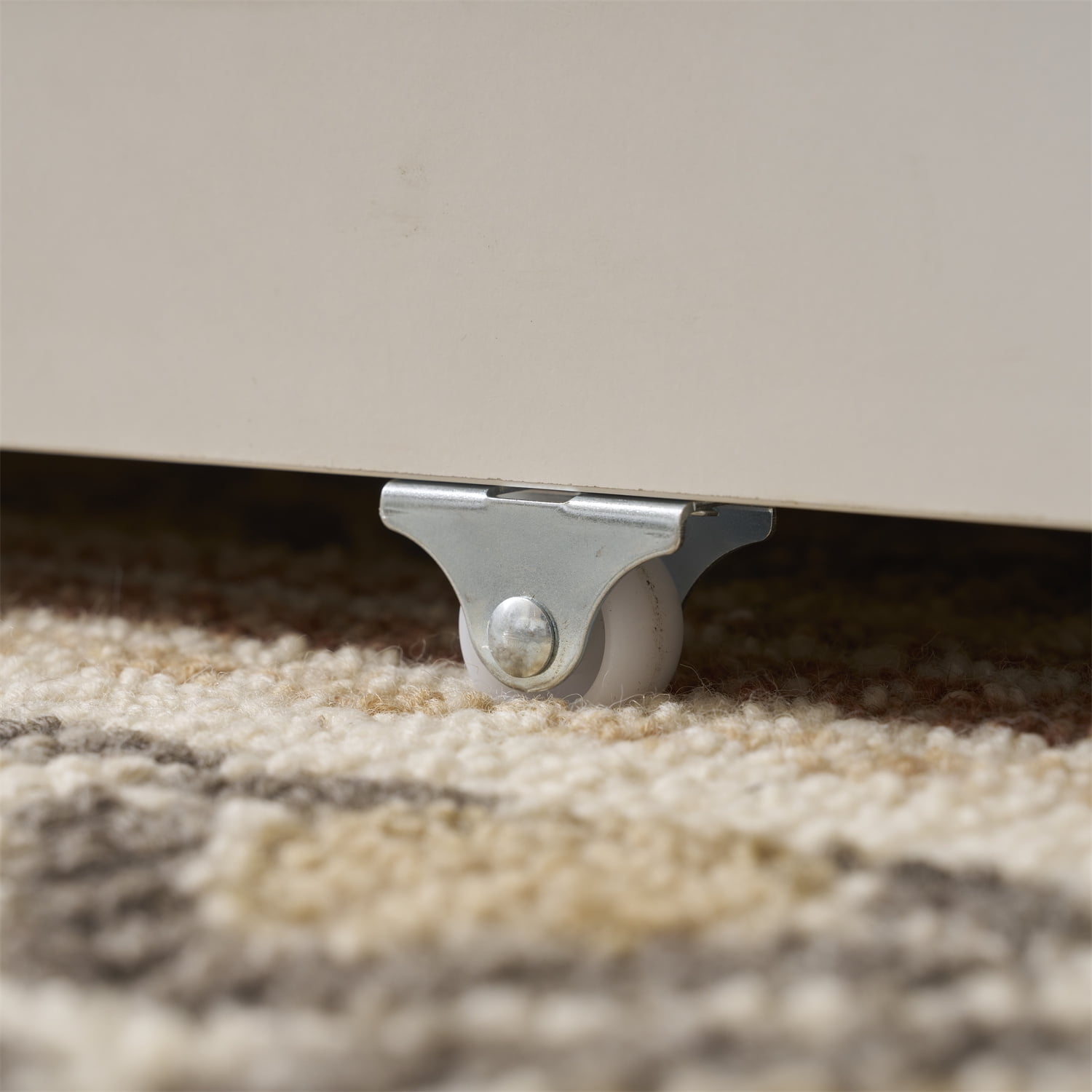 Zimtown Twin Bed with Trundle, Solid Wood Bed Frames with Headboard and Wooden Slats Support, Twin Trundle Bed Frame Roll Out, White - Image 9